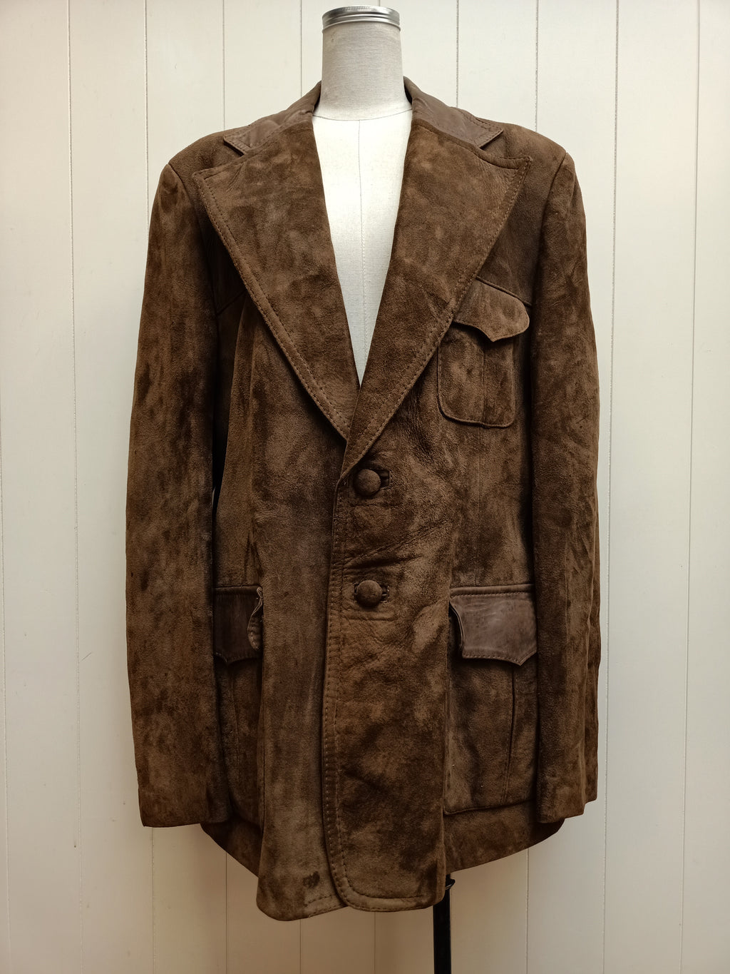 Vintage Mens Ode Lamb Suede Blazer