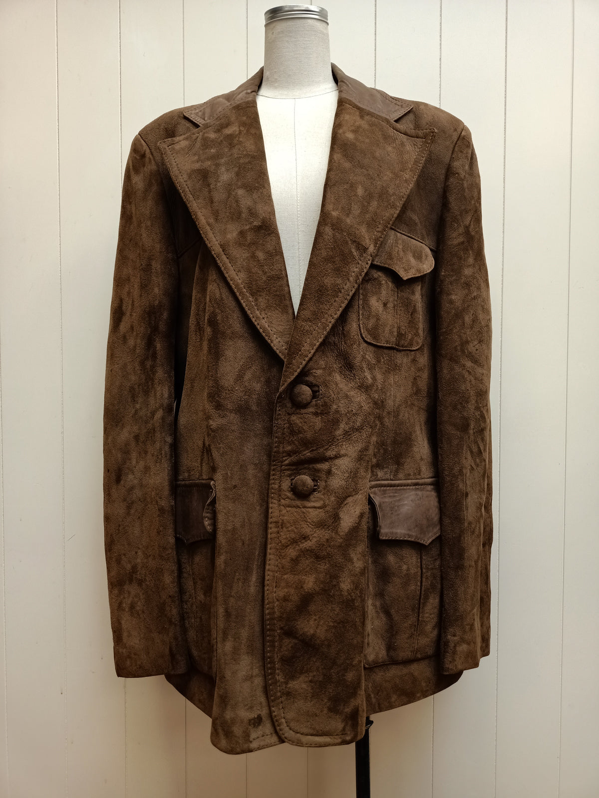 Vintage Mens Ode Lamb Suede Blazer