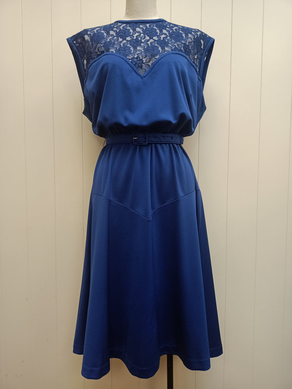 Vintage David Carmody Blue Lace Dress