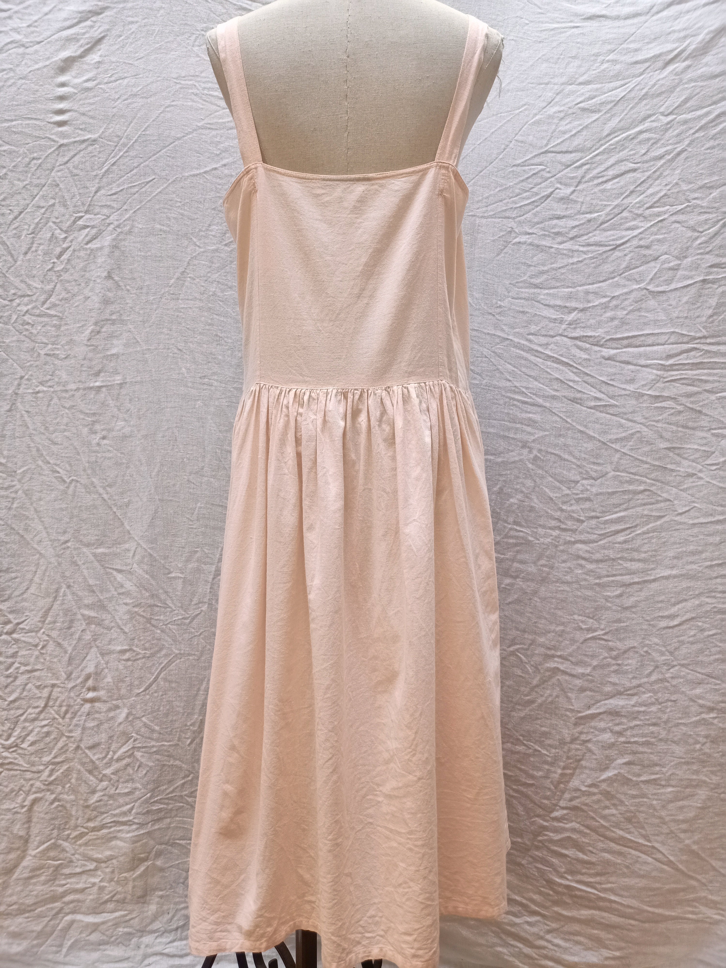 Vintage Peach Cotton Dress