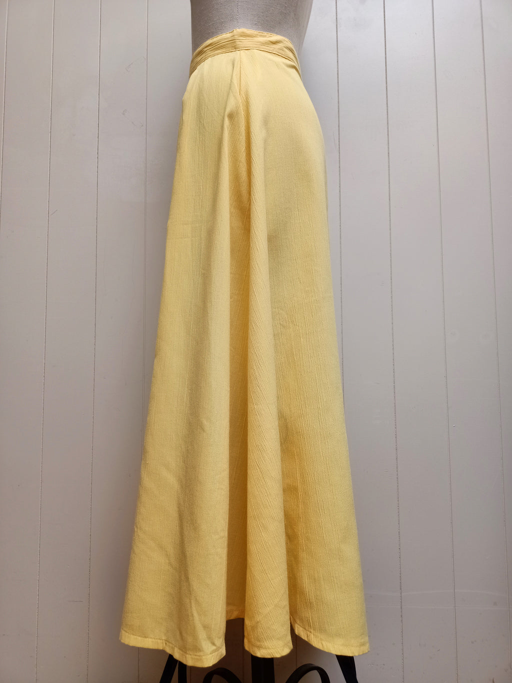 Vintage Yellow Button Up Skirt