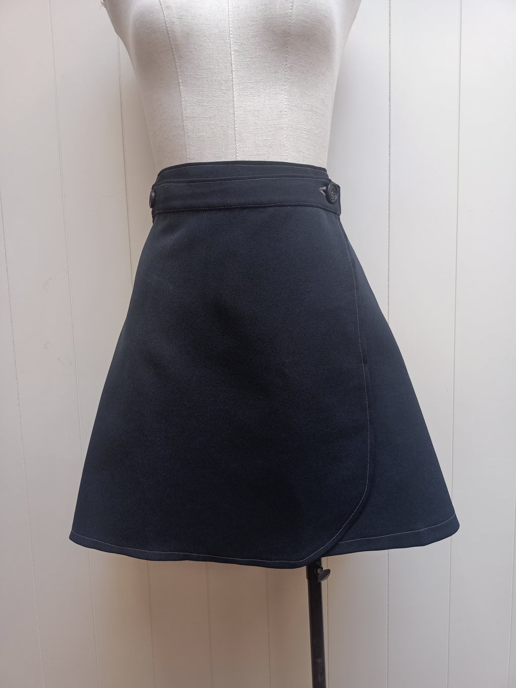 Vintage Wrap Mini Skirt