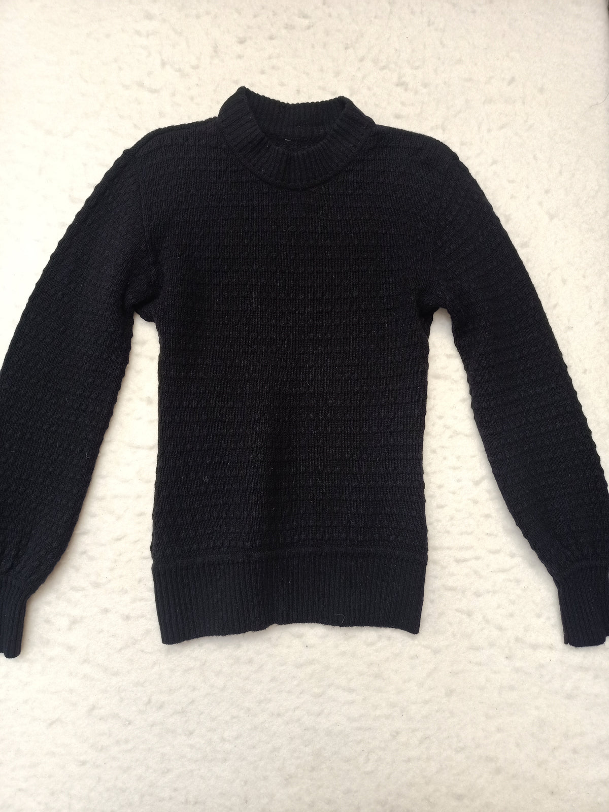 Vintage Black Textured Sweater