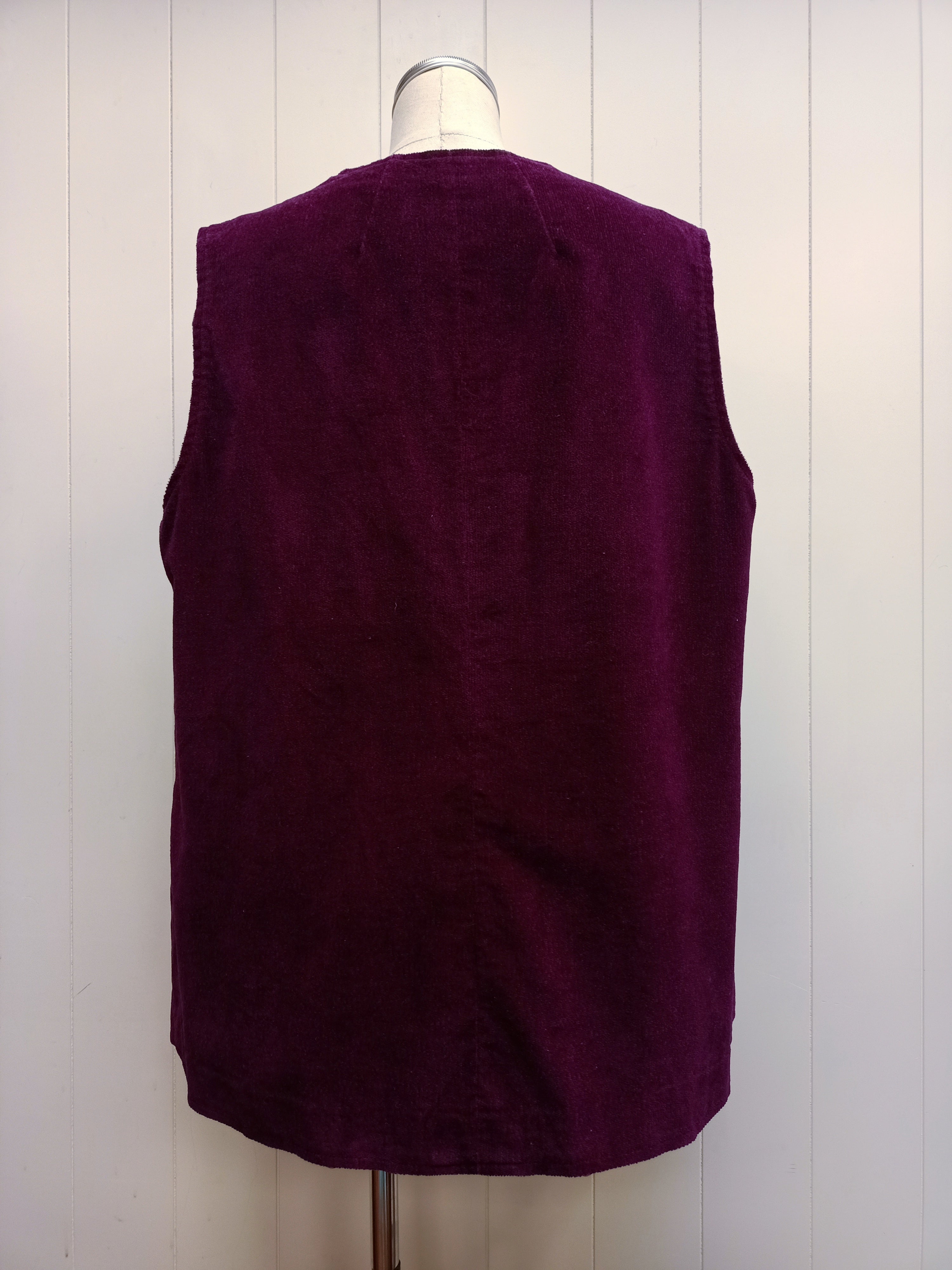 Vintage Purple Corduroy Vest