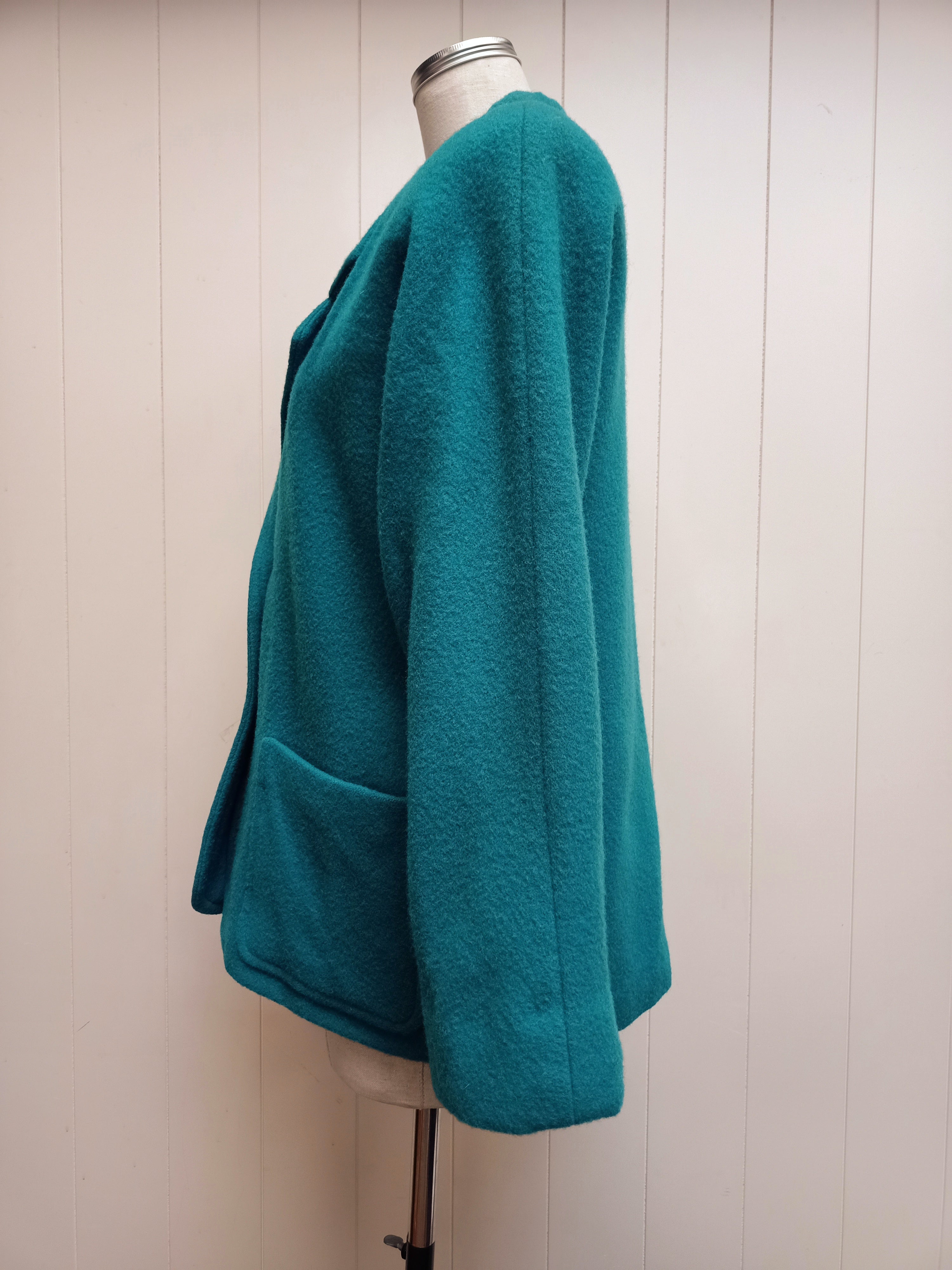 Vintage Batwing Teal Blazer