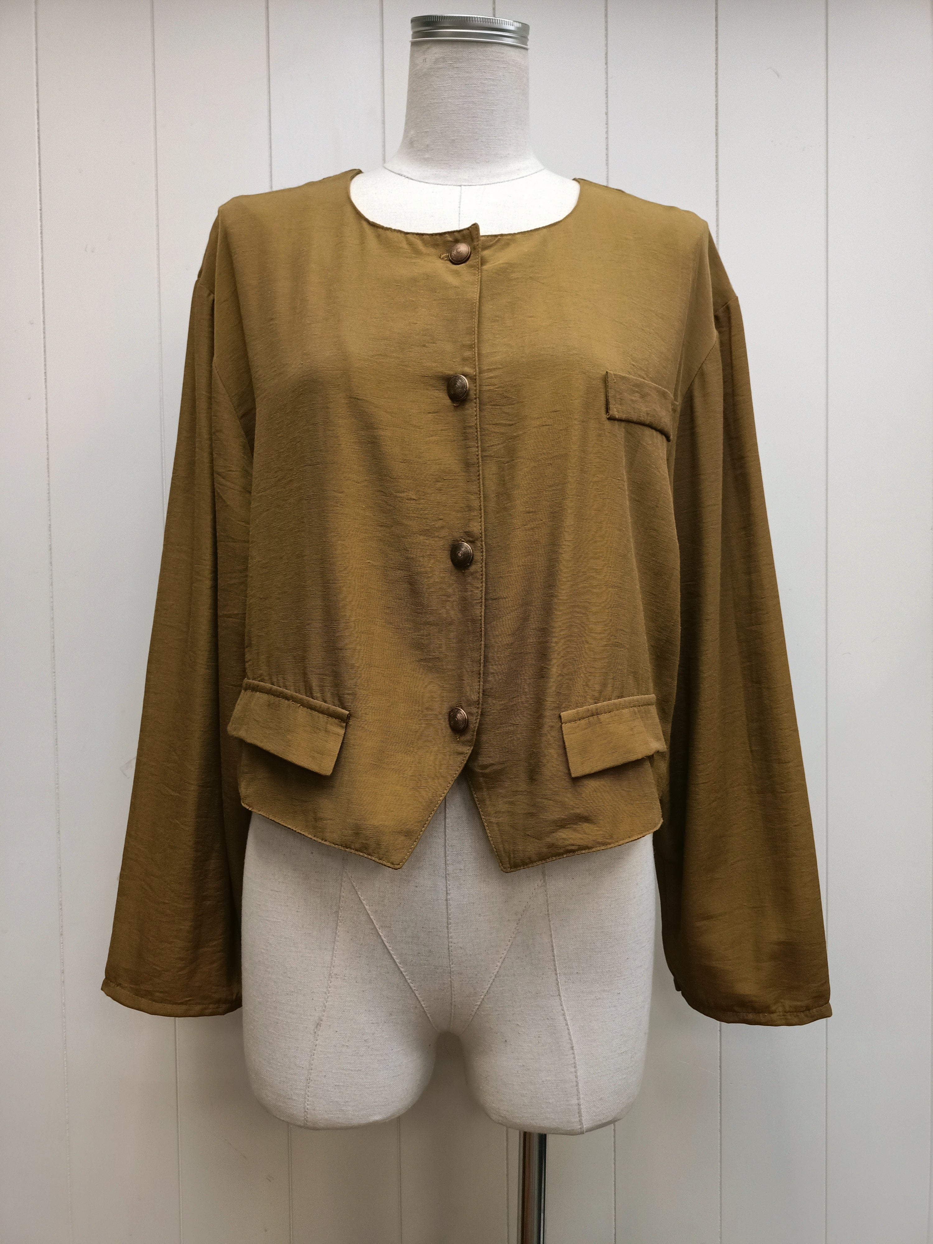 Vintage Green Brown Light Jacket