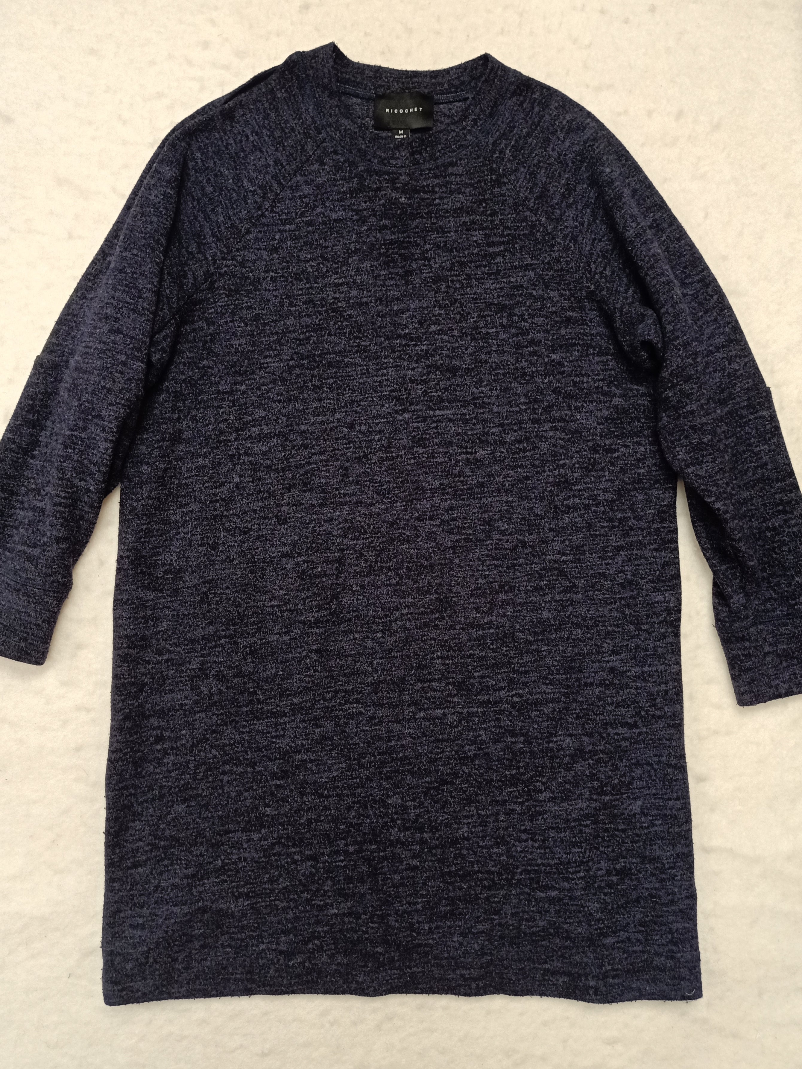 Ricochet Asymmetric Navy Dress