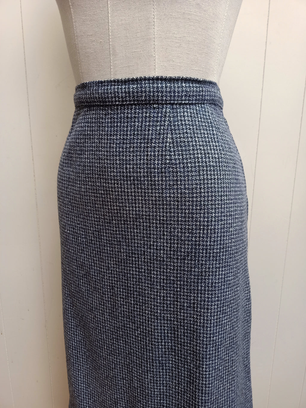 Vintage Tweed Herringbone Skirt