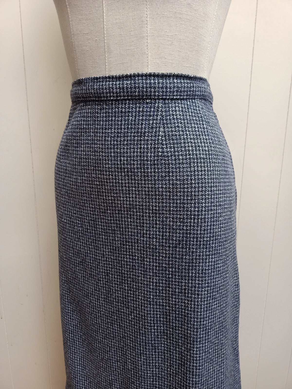 Vintage Tweed Herringbone Skirt