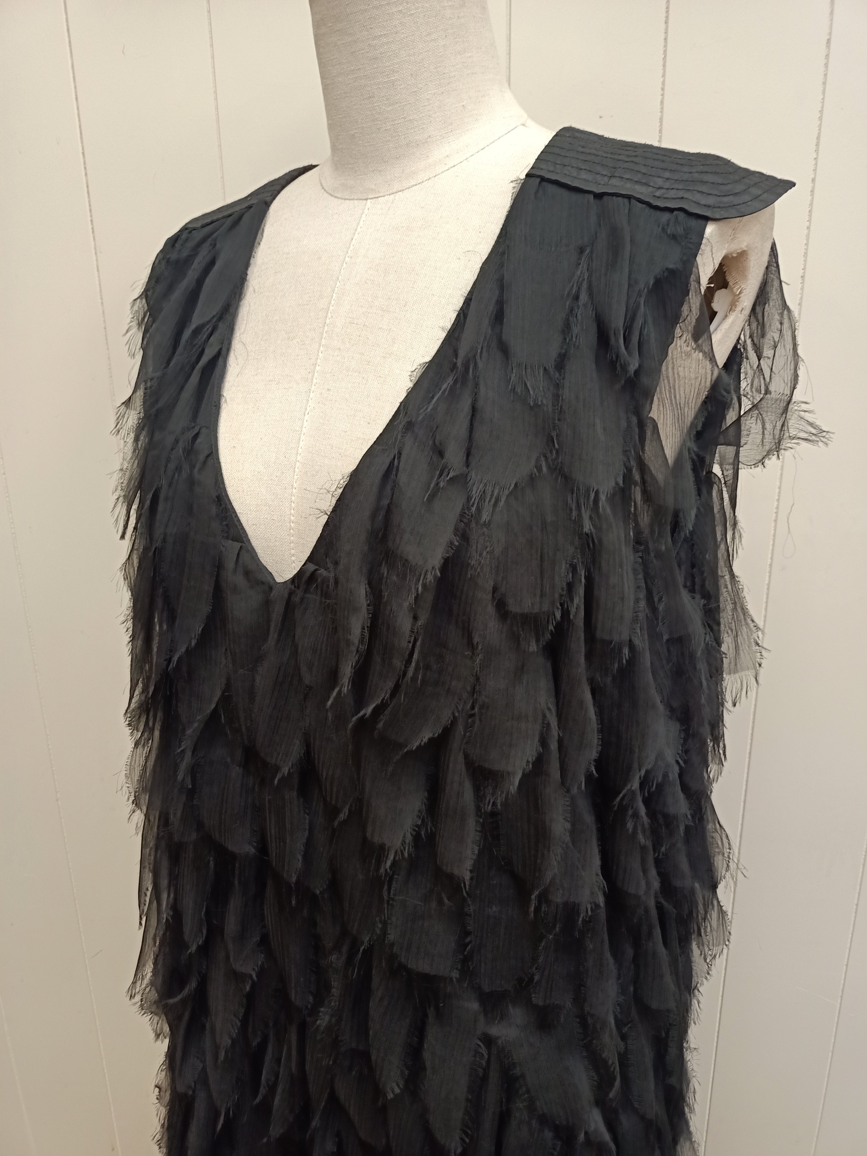 Kate Sylvester Ruffle Chiffon Dress