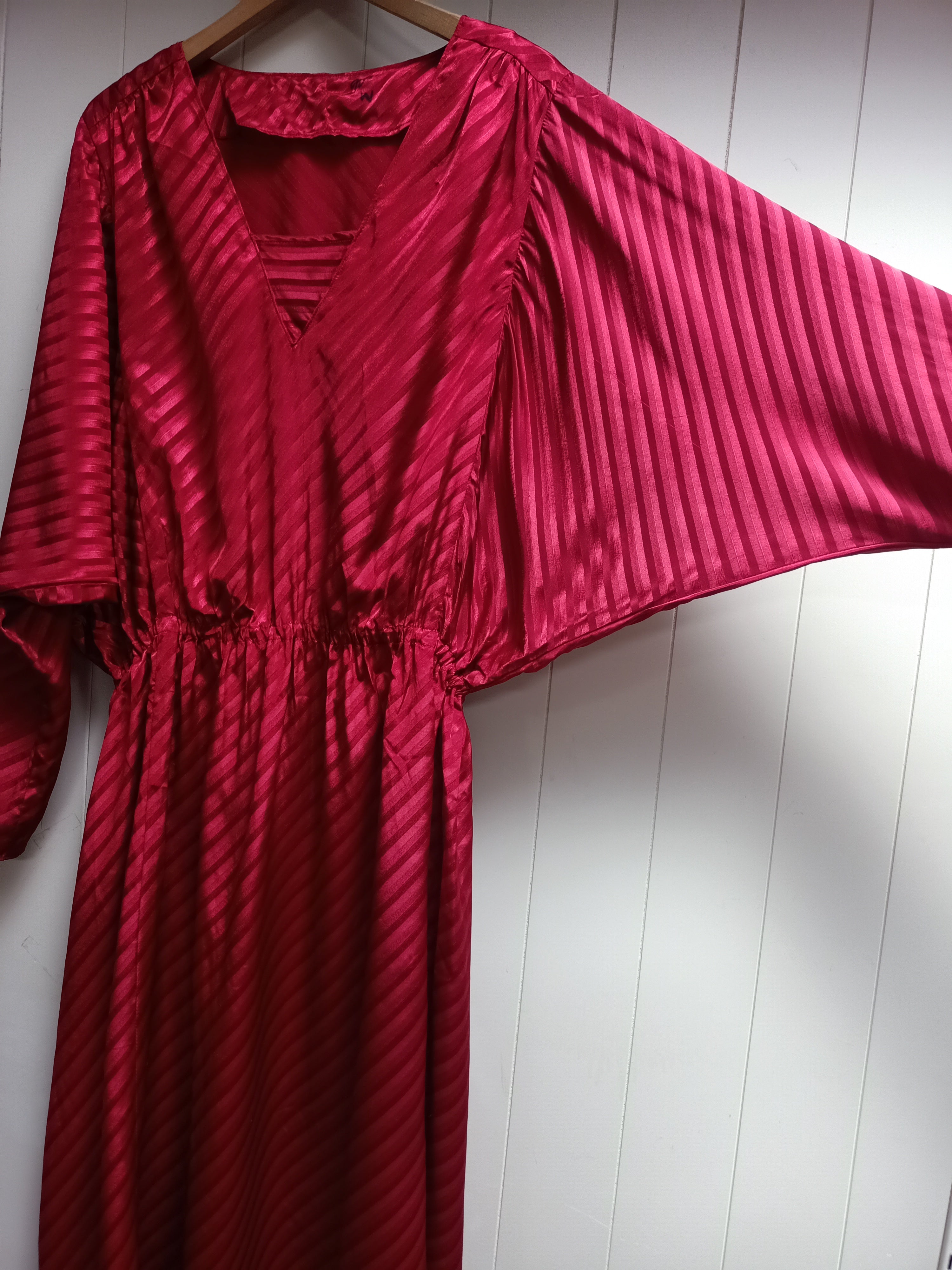 Vintage Striped Maroon Dress