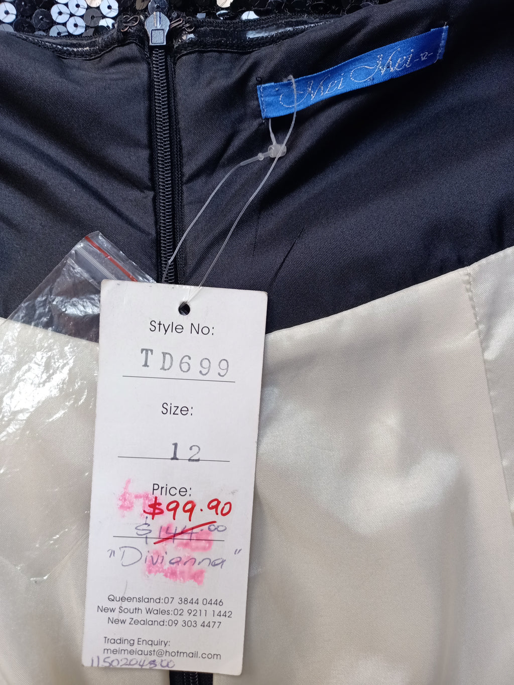 Mei Mei Sequin Monochrome Dress