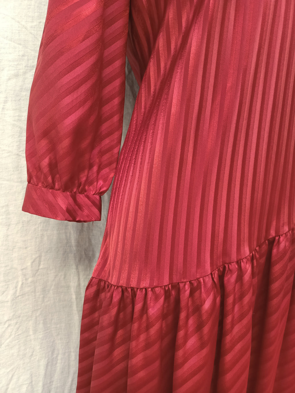 Vintage Striped Satin Dress