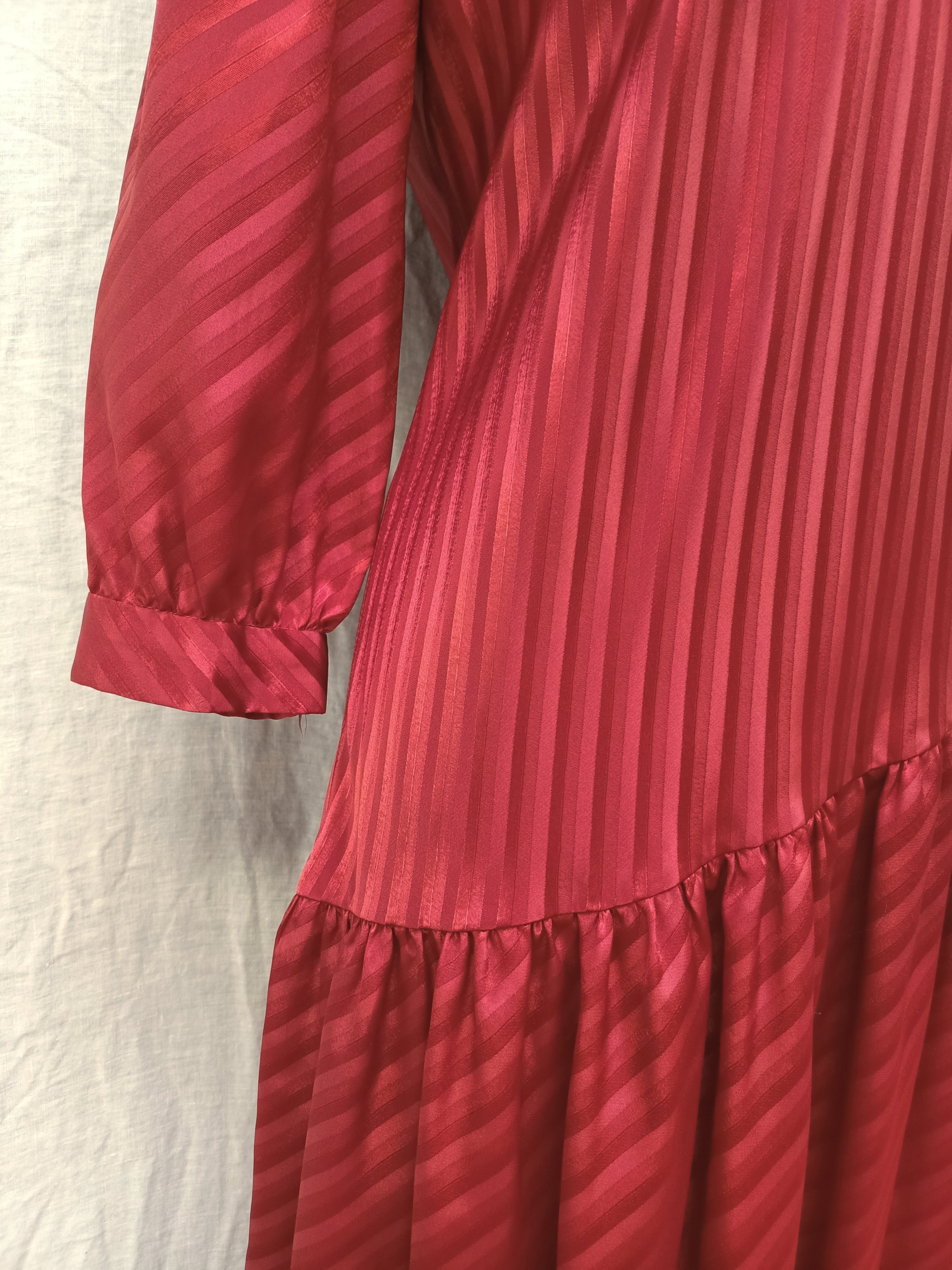 Vintage Striped Satin Dress