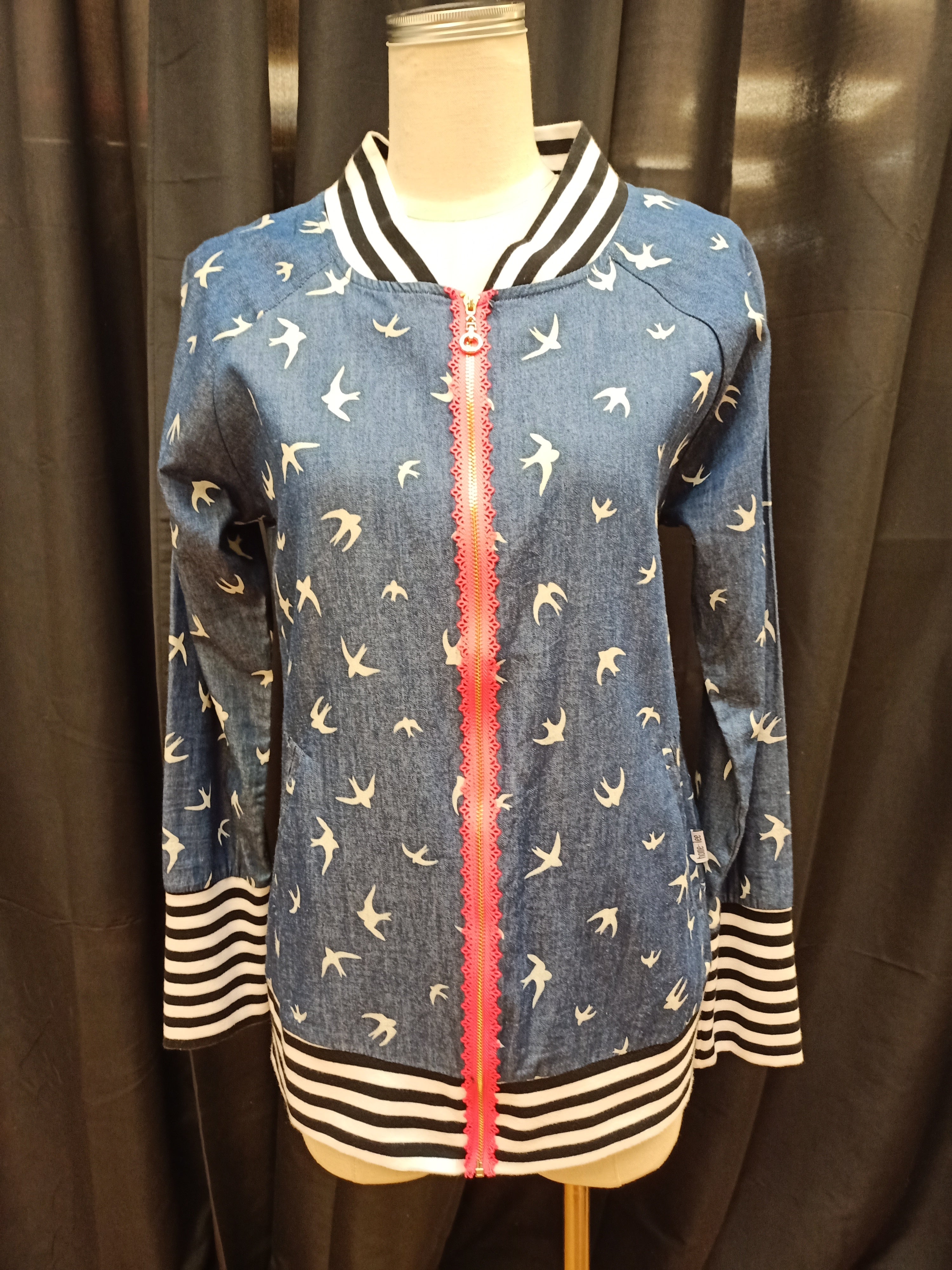 Lightweight Denim Bomber Jacket