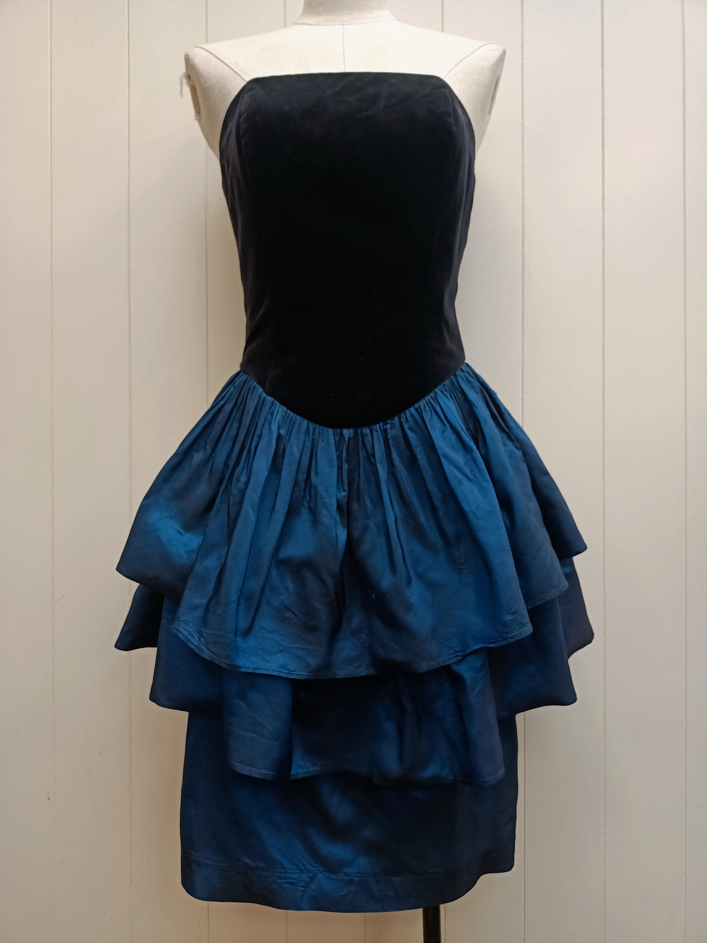 Vintage Richards Velvet & Taffeta Dress