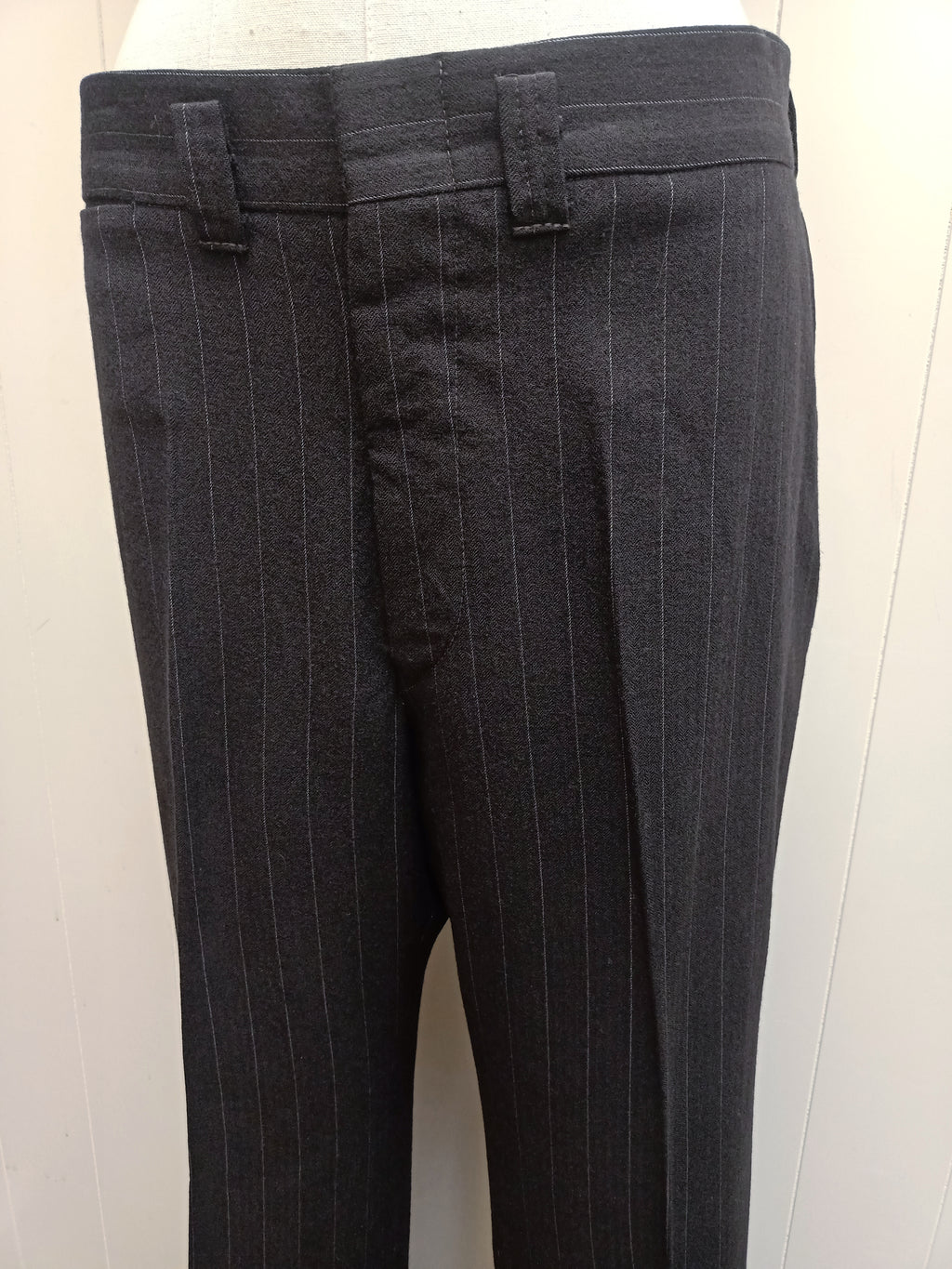 Vintage Mens Wool Style Pinstripe Pants