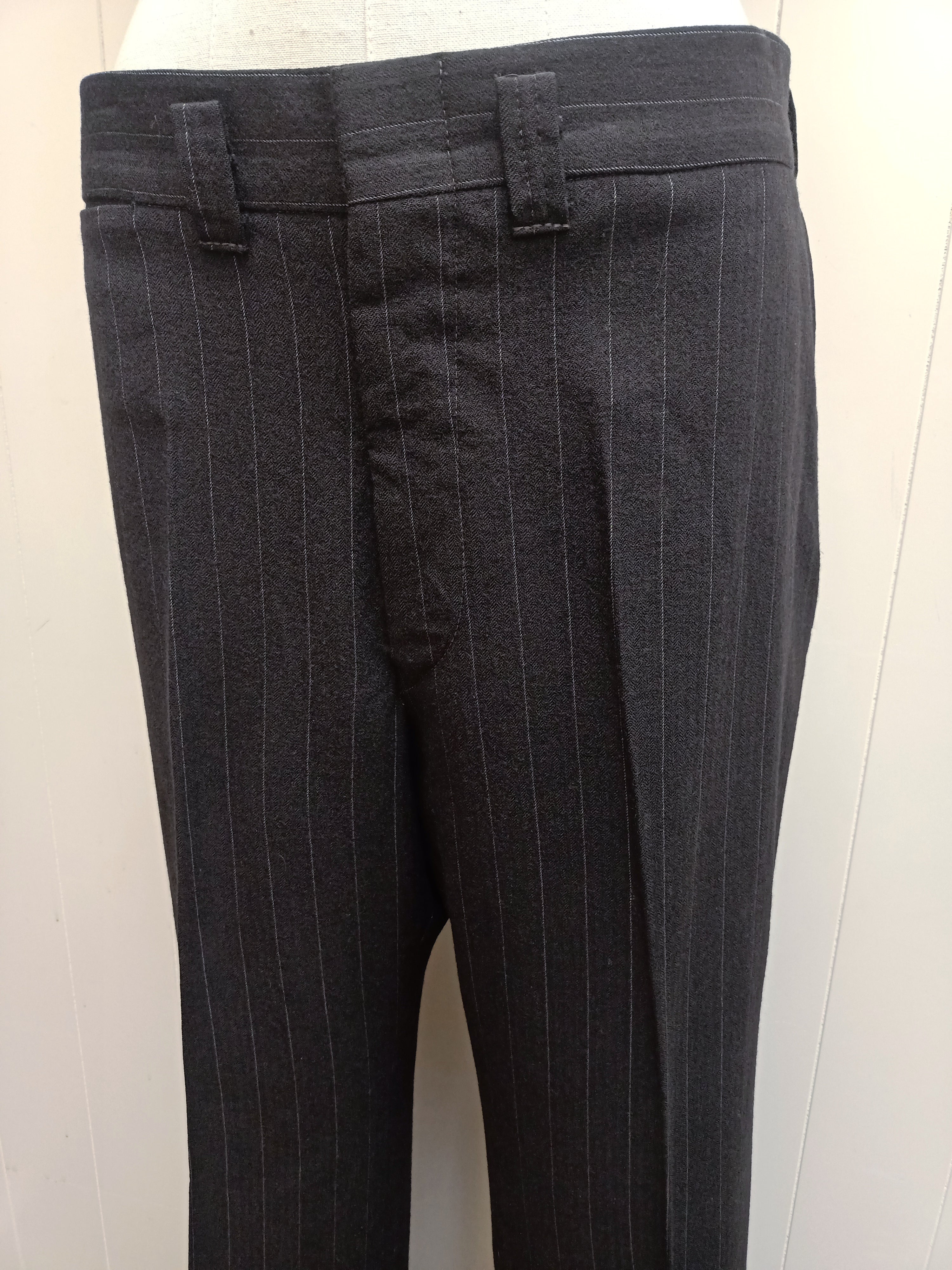 Vintage Mens Wool Style Pinstripe Pants