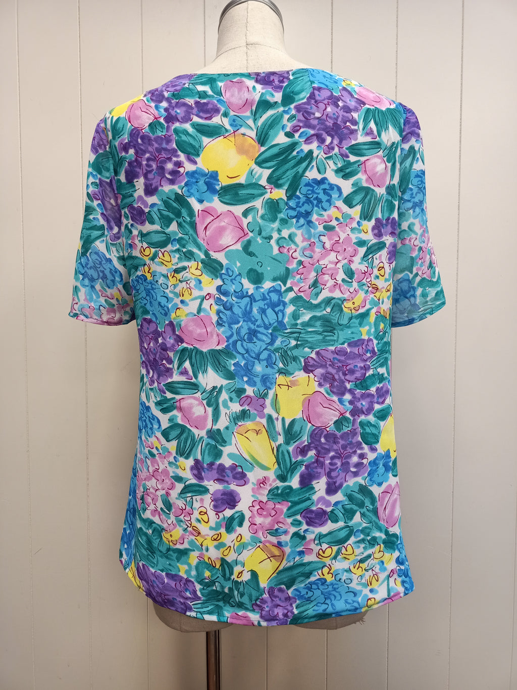 Vintage Paint Stroke Floral Shirt