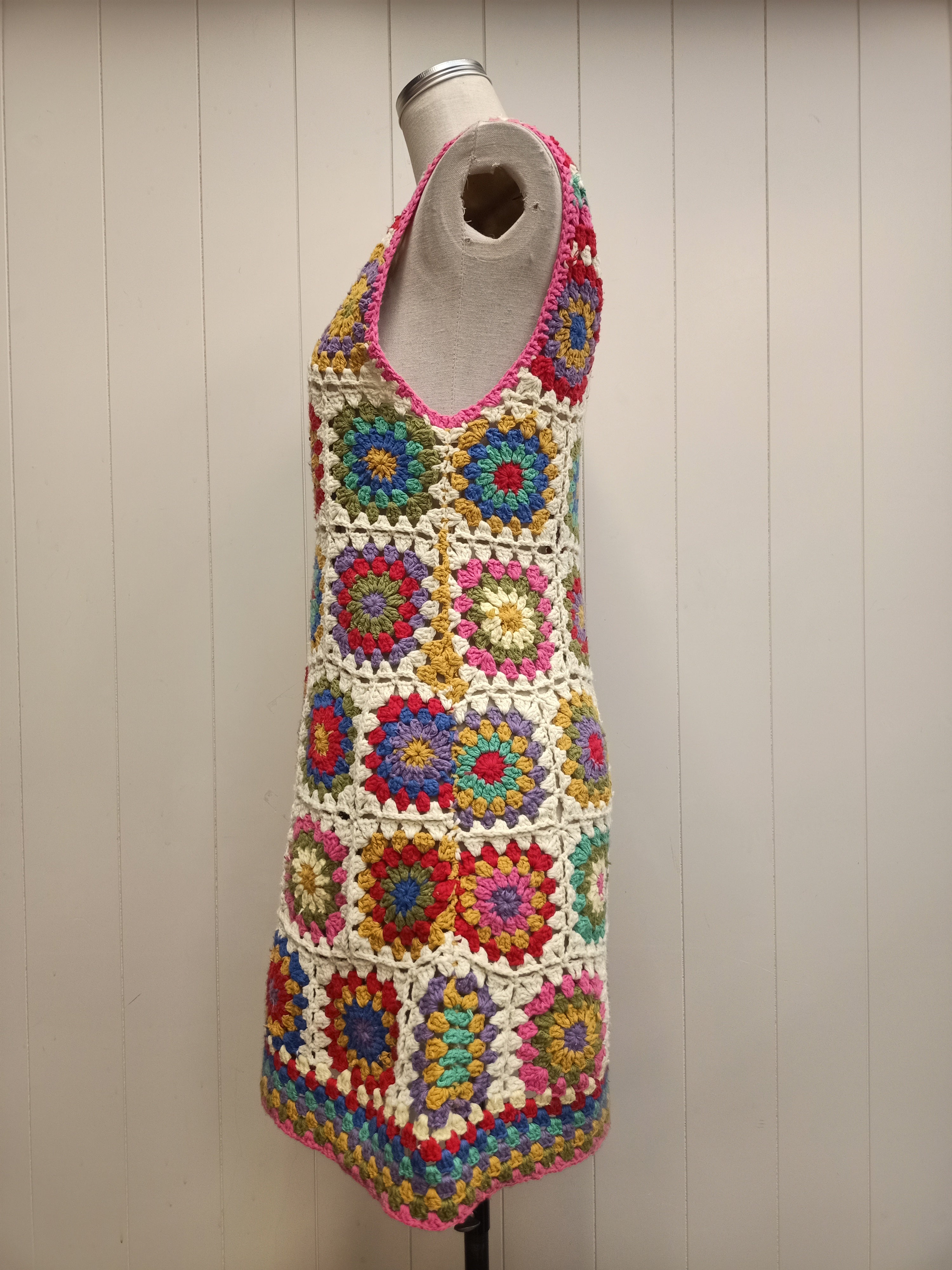 Ghanda Granny Square Crochet Dress