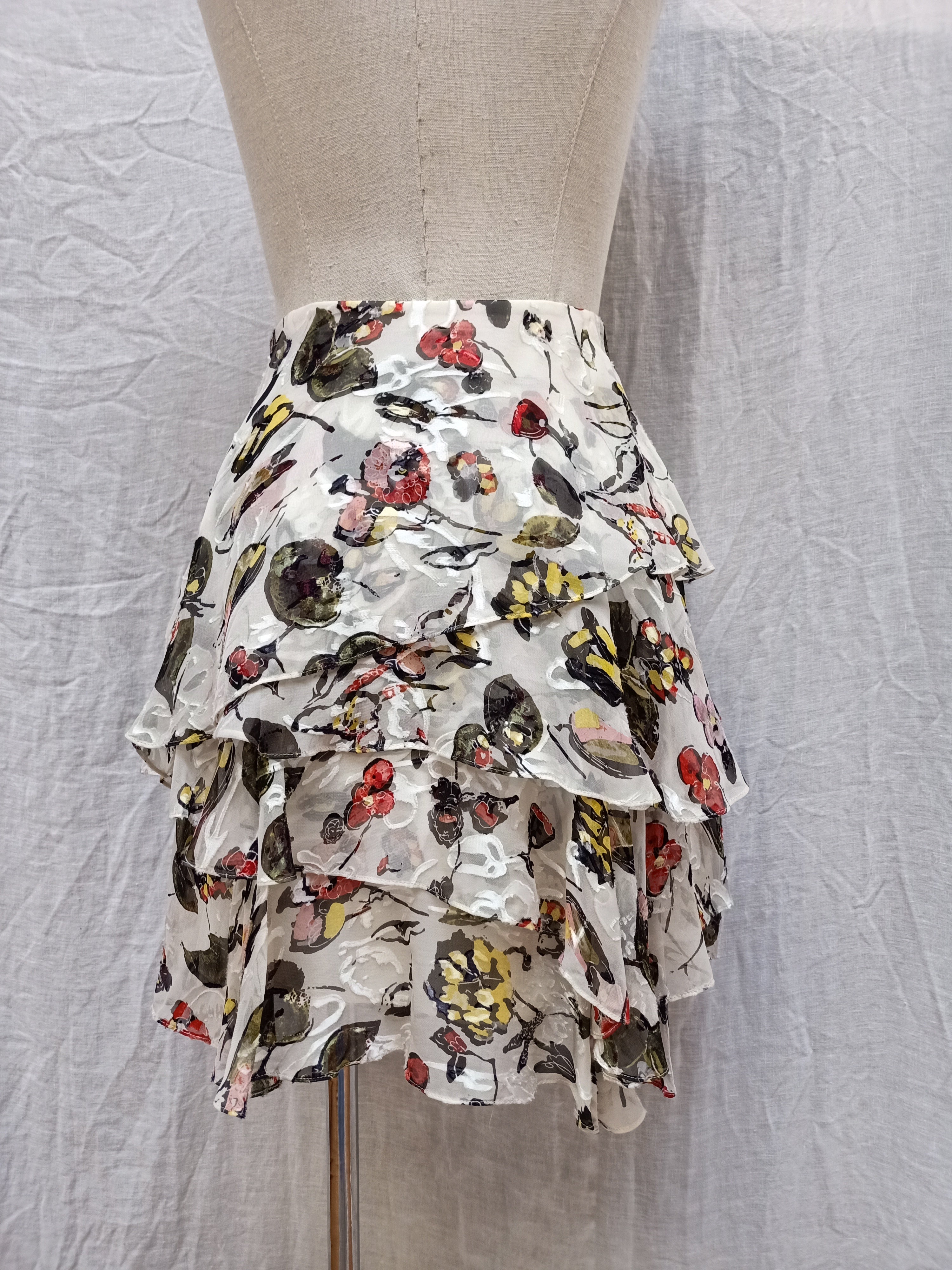 Grey Jason Wu Floral Skirt