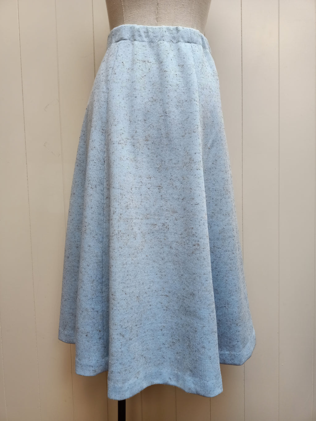 Vintage Pale Blue Marle Knit Skirt