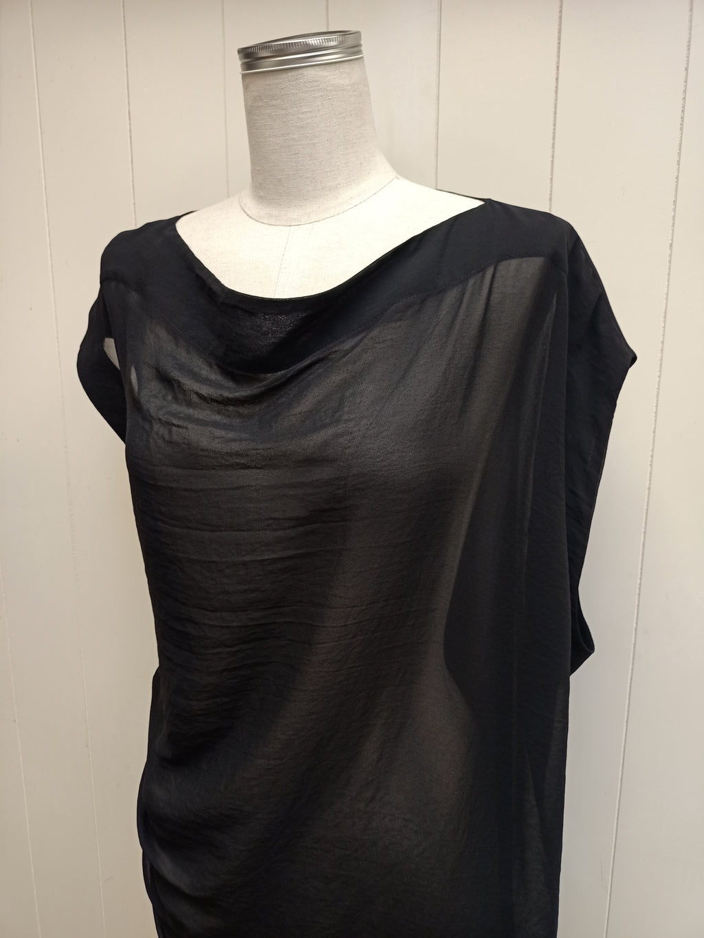 Moochi Black Chiffon Dress