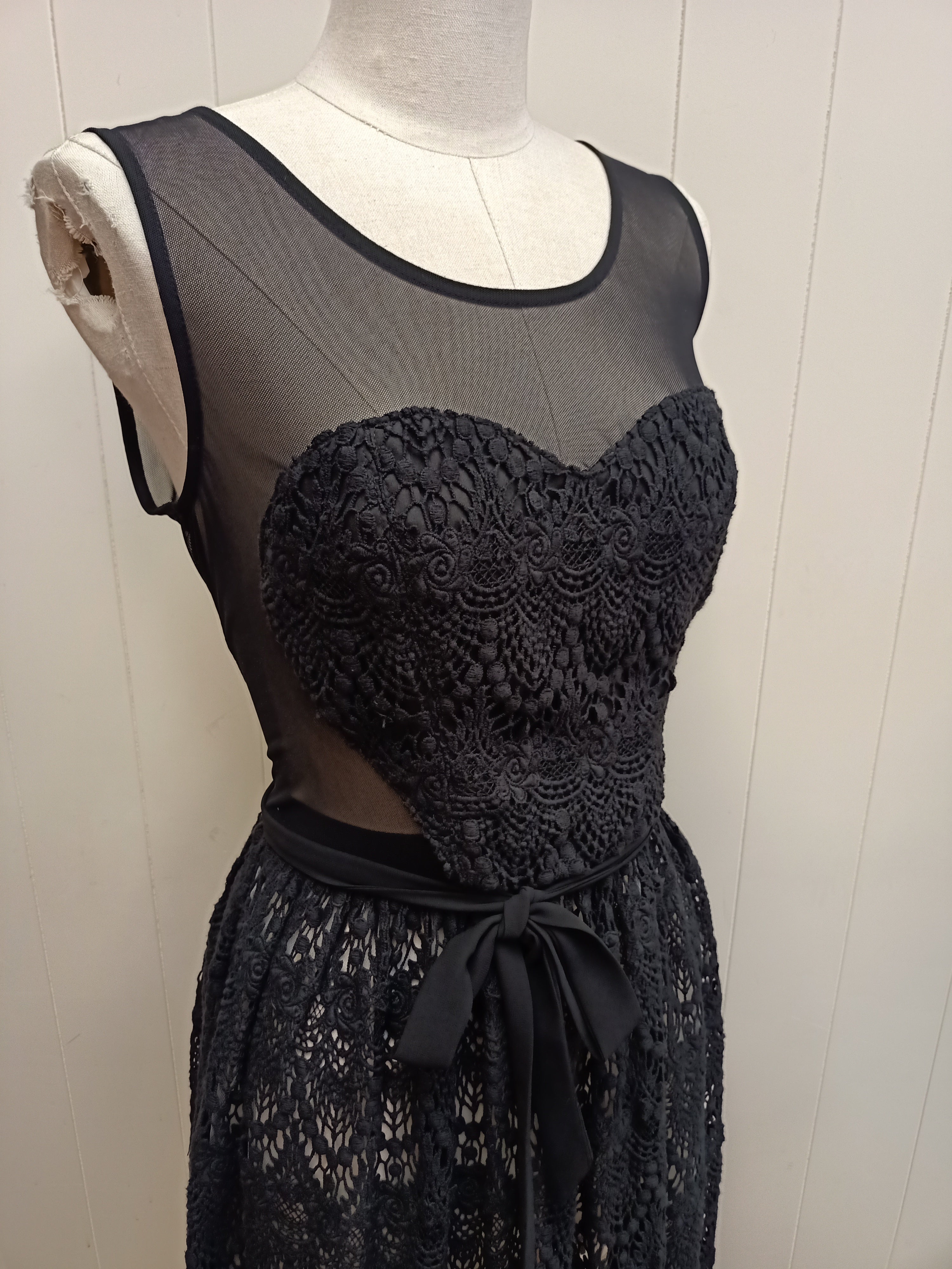 Black Heart Lace Dress
