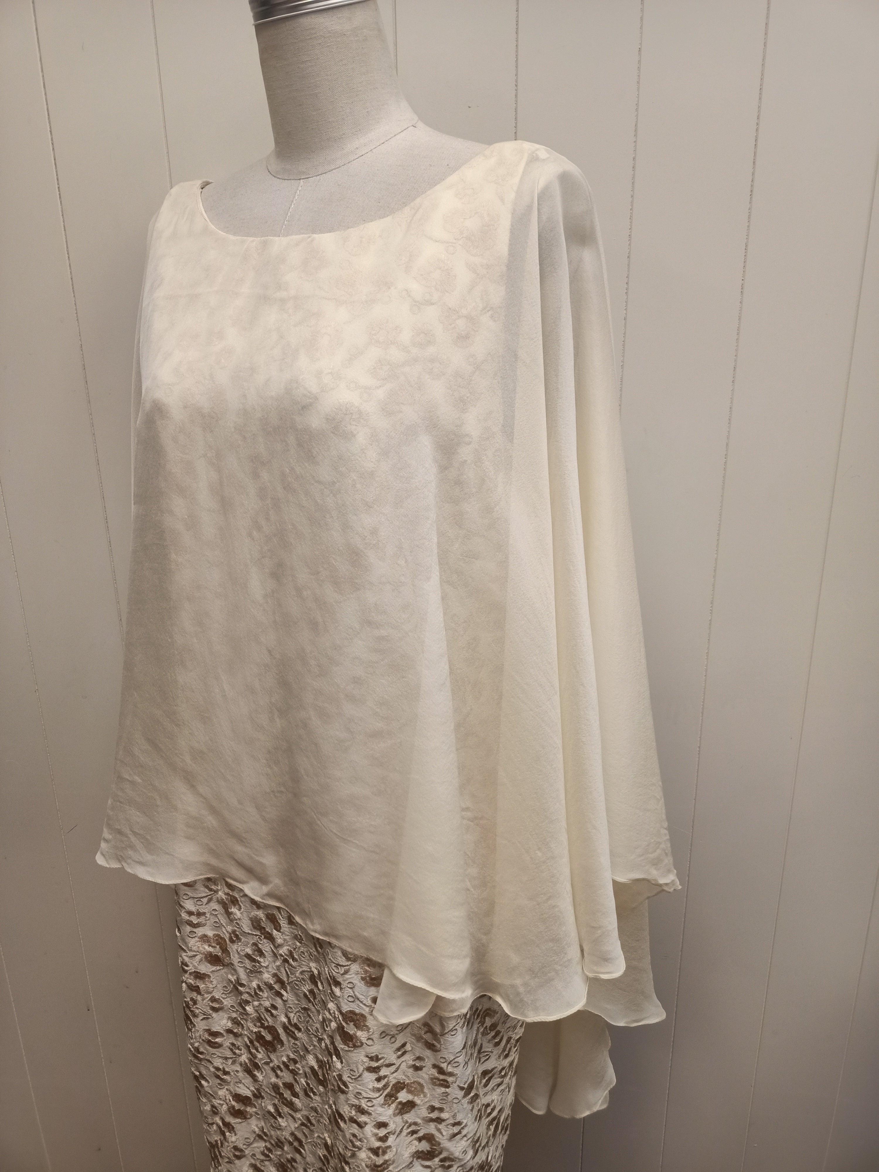 Kevin Moore Cape Overlay Dress