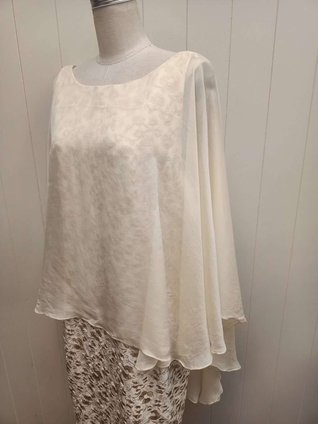 Kevin Moore Cape Overlay Dress