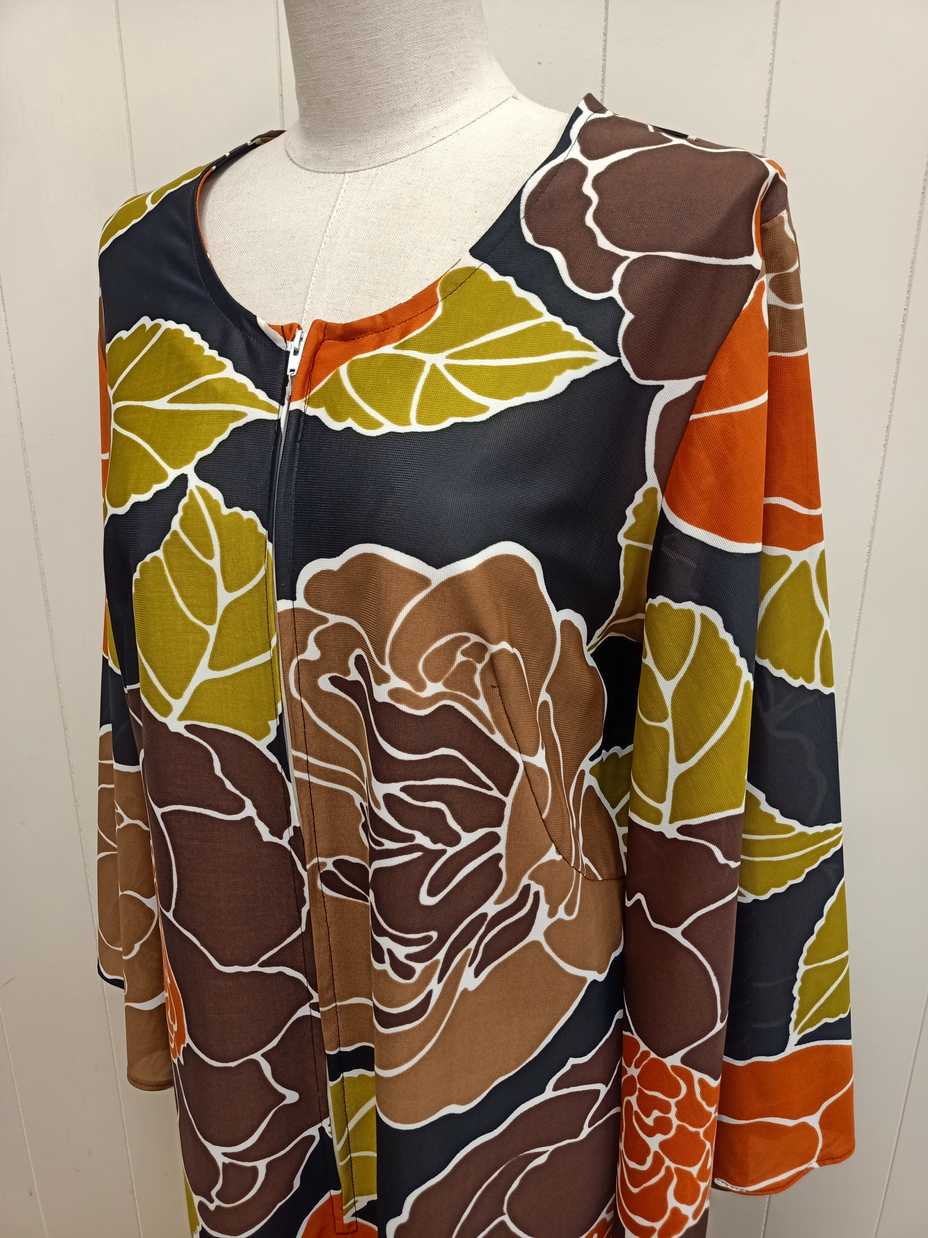 Vintage Floral Flared Sleeves Dress