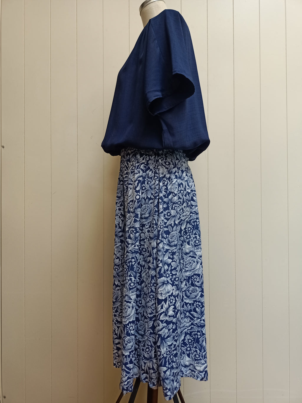 Vintage Navy Floral Dress