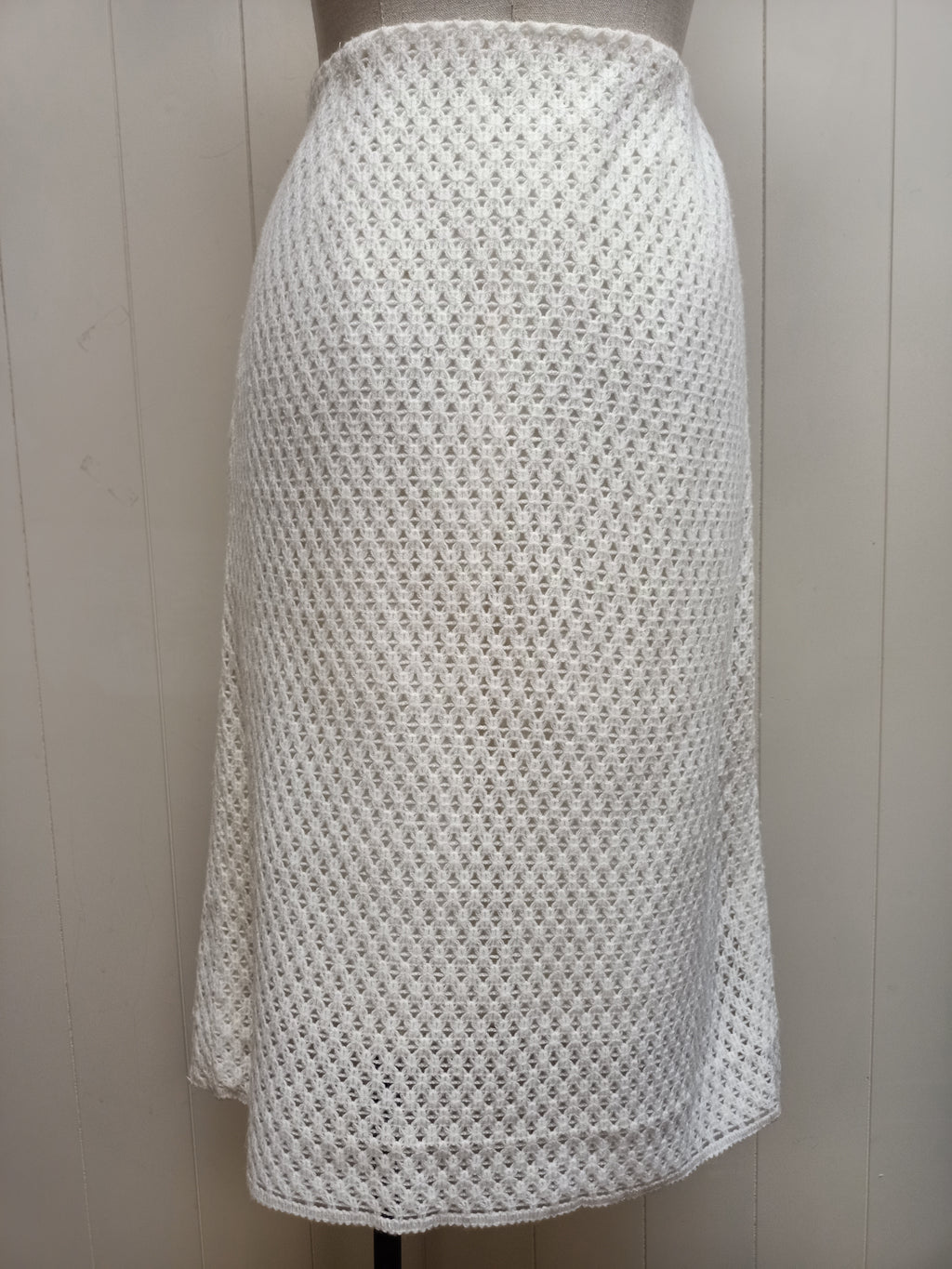 Vintage White Knit Skirt