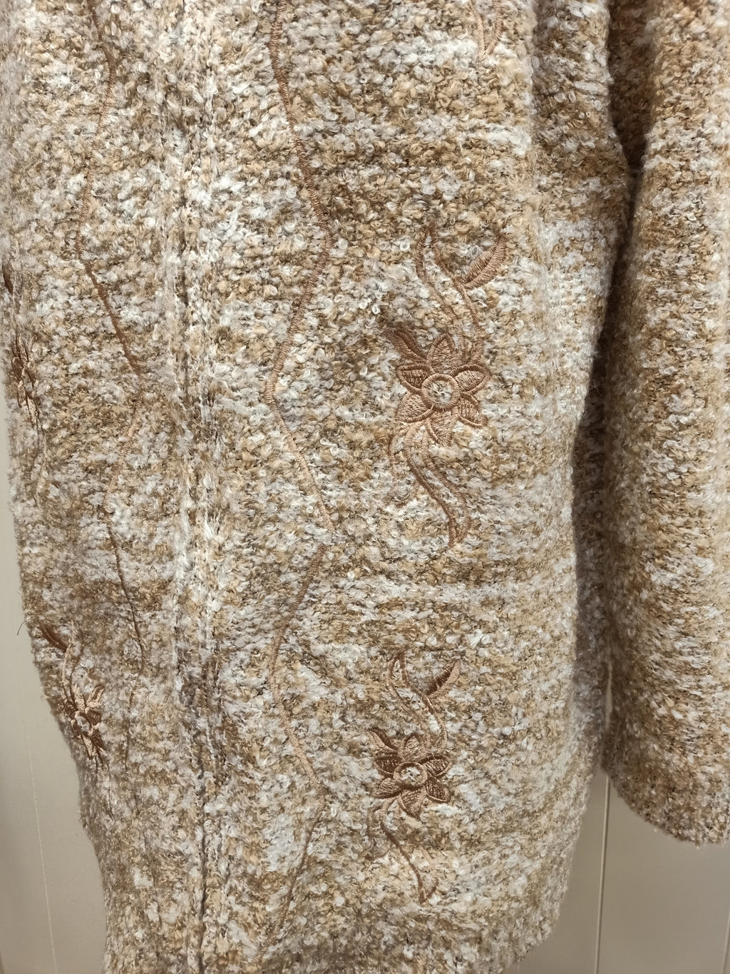 Vintage Embroidered Boucle Cardigan