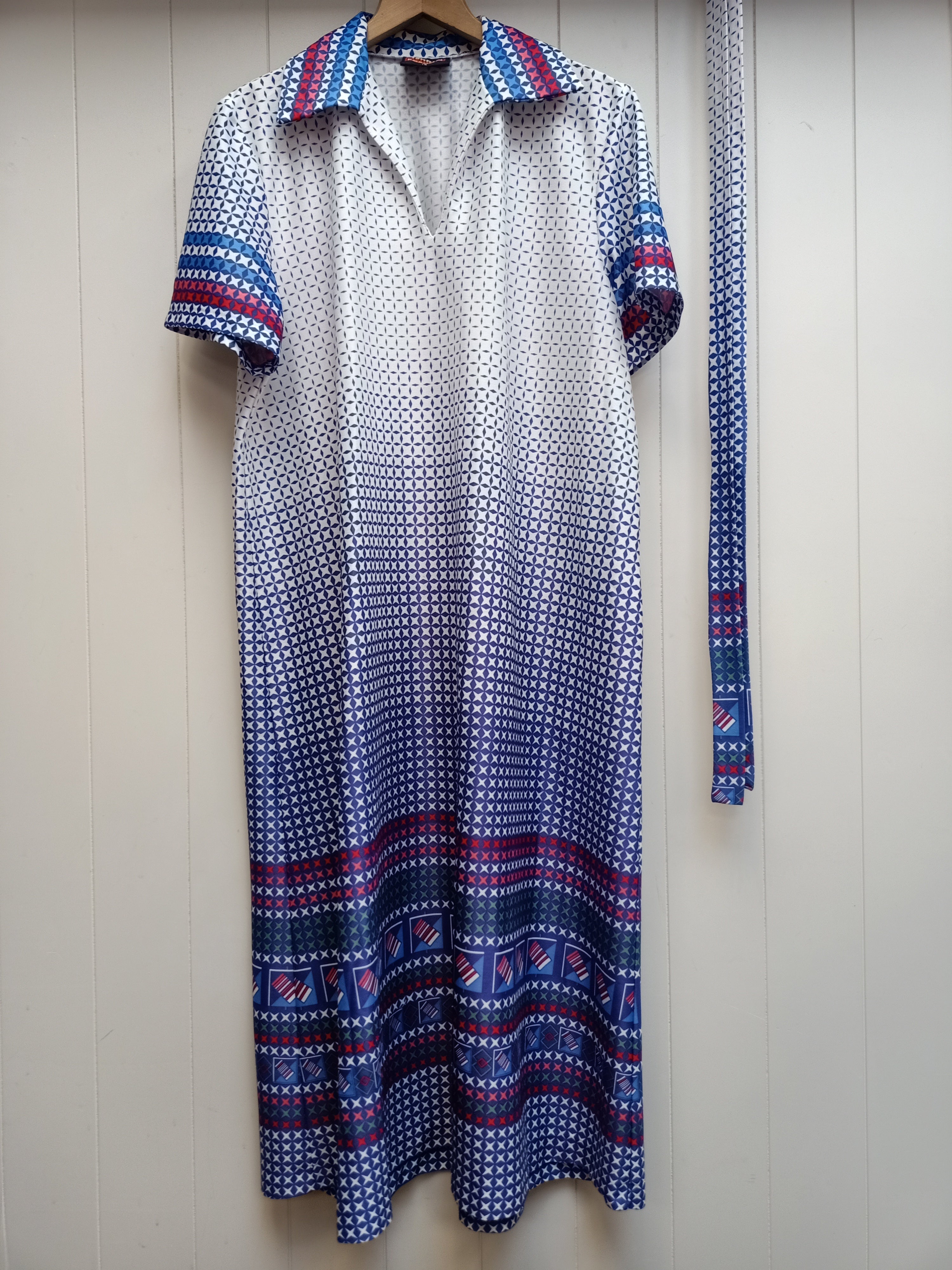 Vintage Jennie Casuals Border Dress