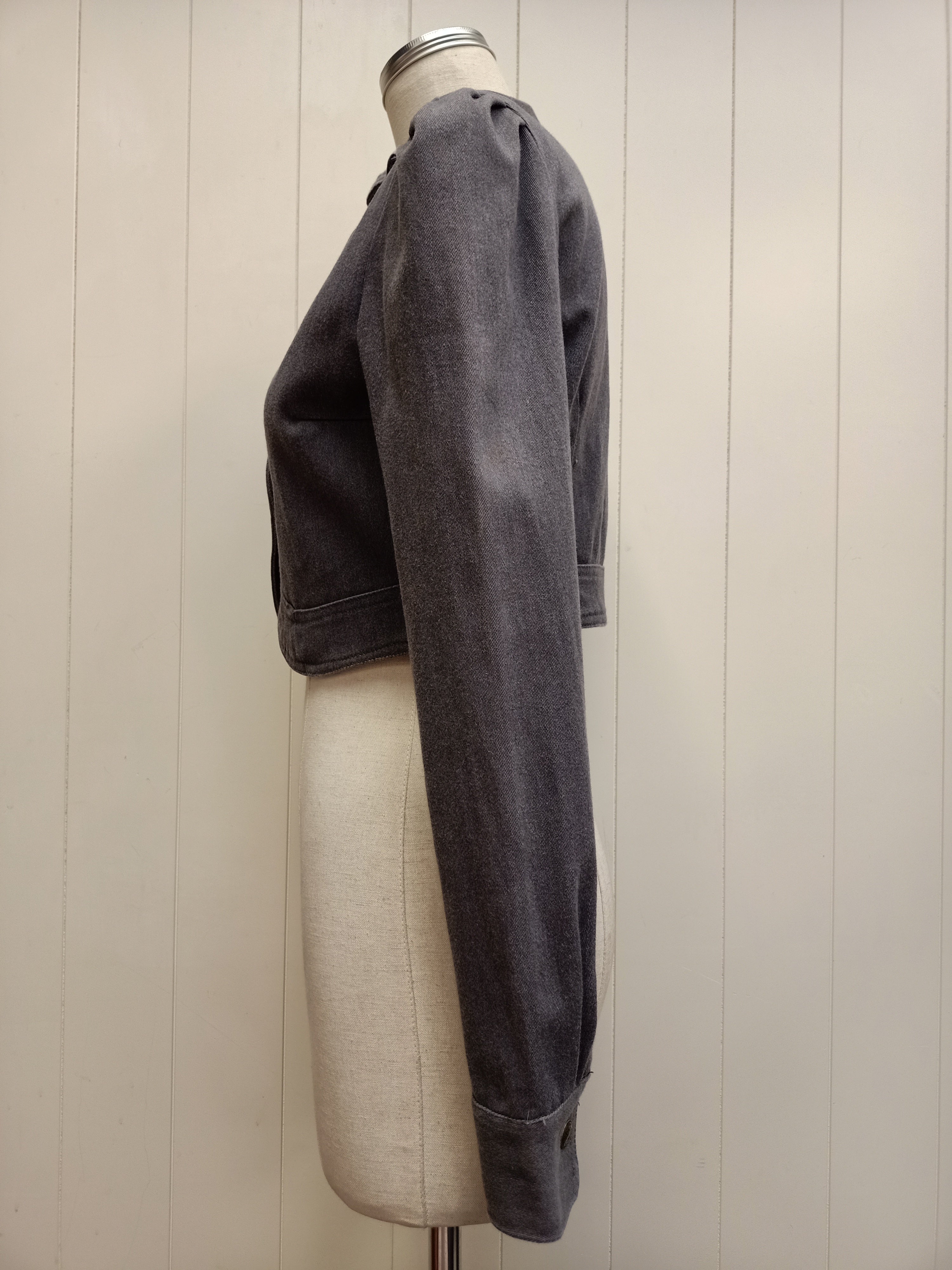 Vintage Wrangler Cropped Grey Jacket