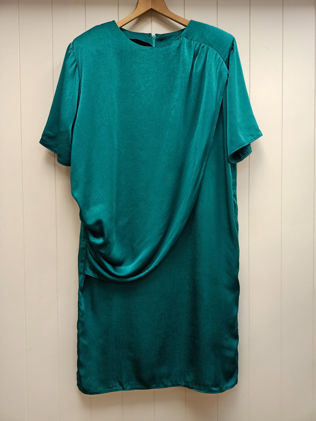 Vintage Teal Draped Dress