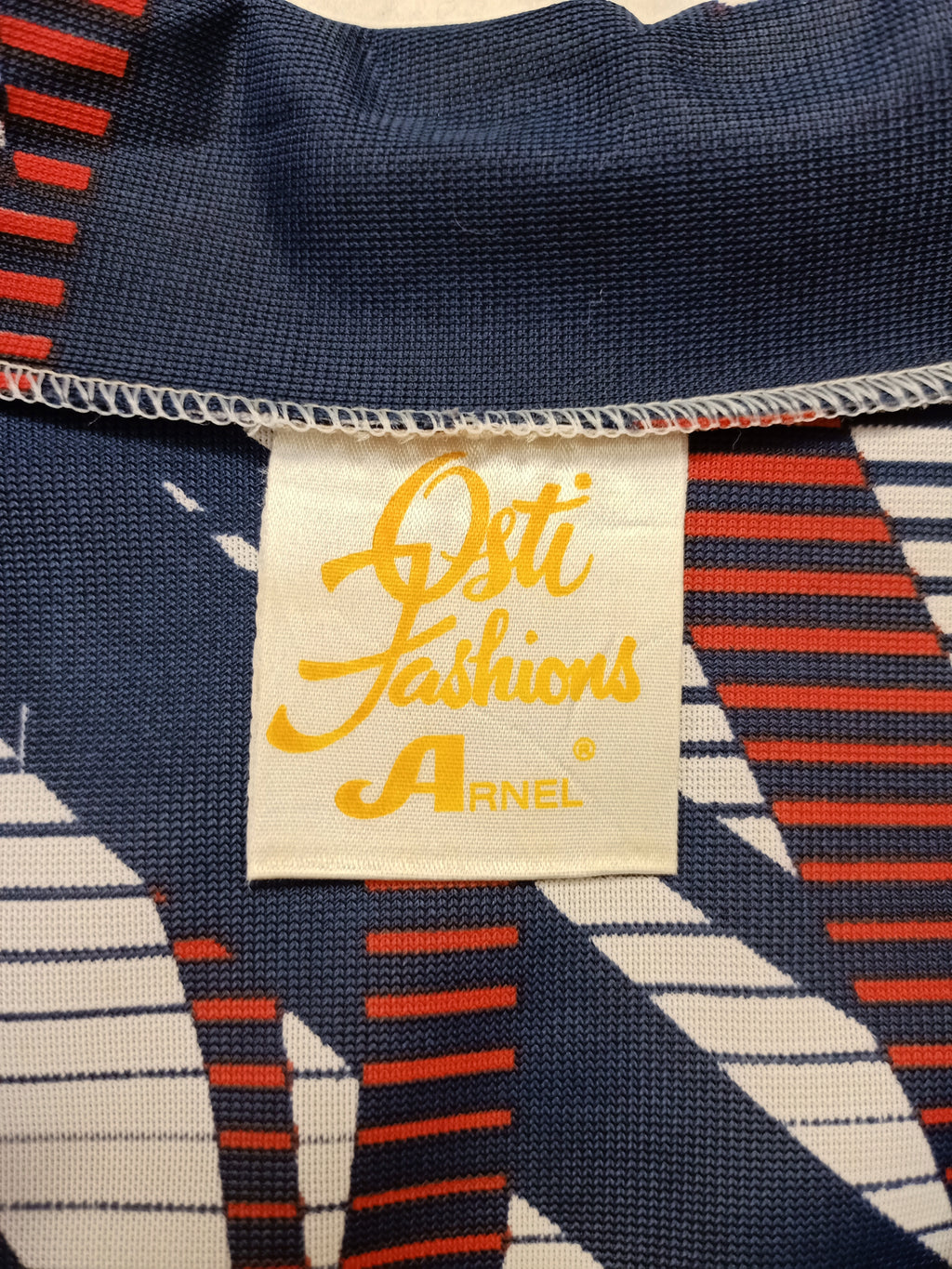 Vintage Osti Fashions Geometric Striped Shirt