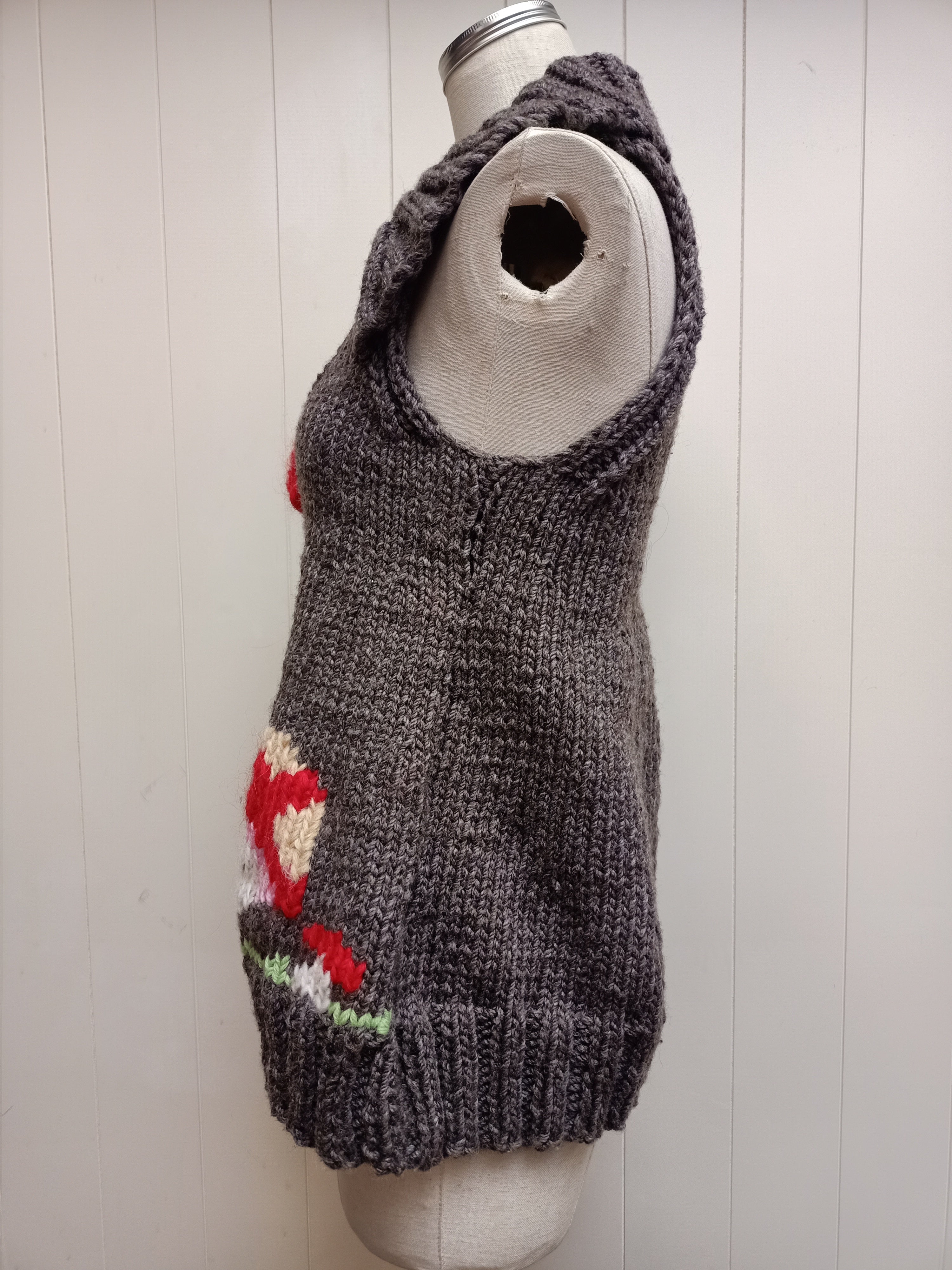 Vintage Mushroom Knit Sweater Vest
