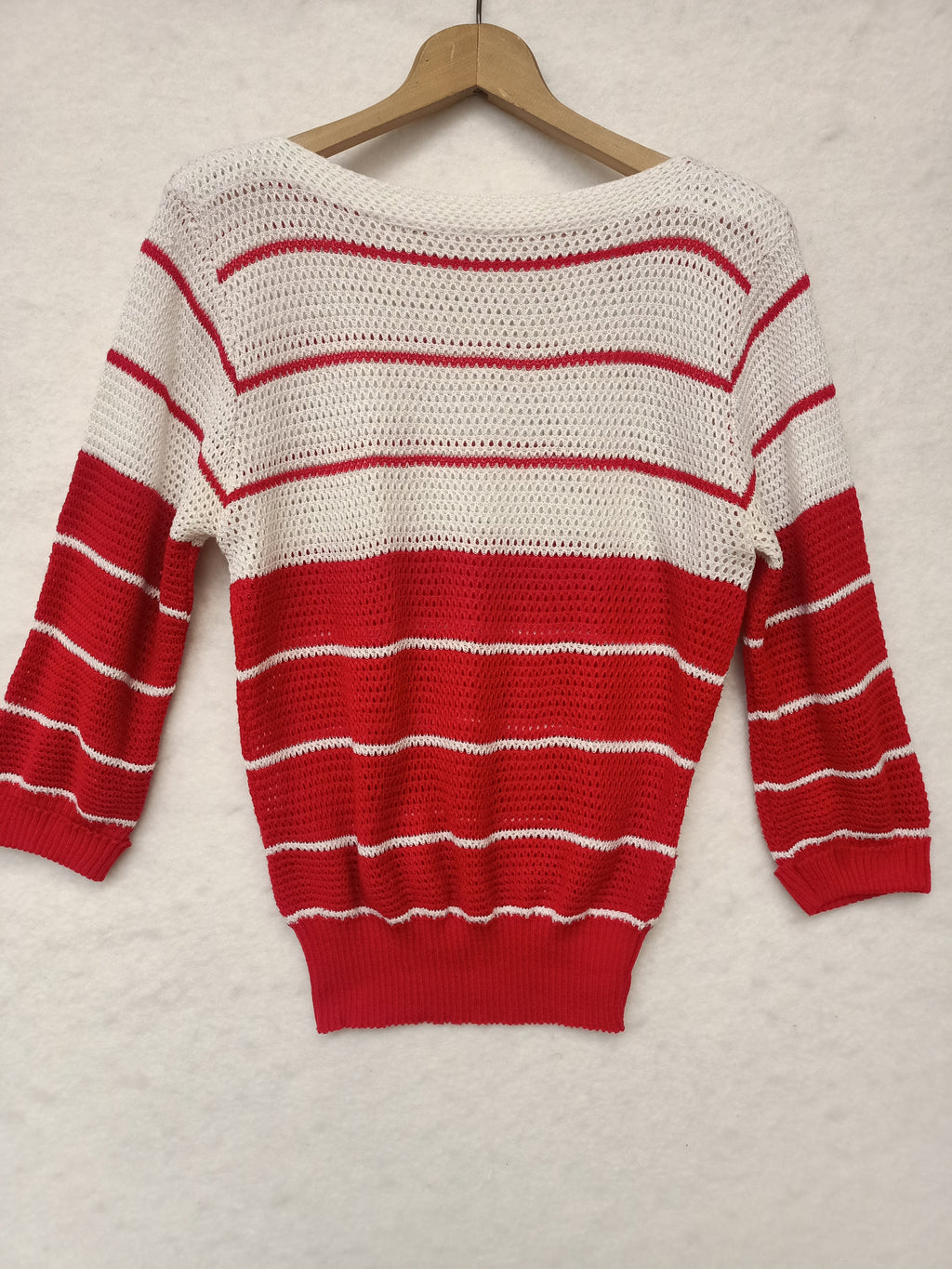 Vintage Red and White Striped Sweater