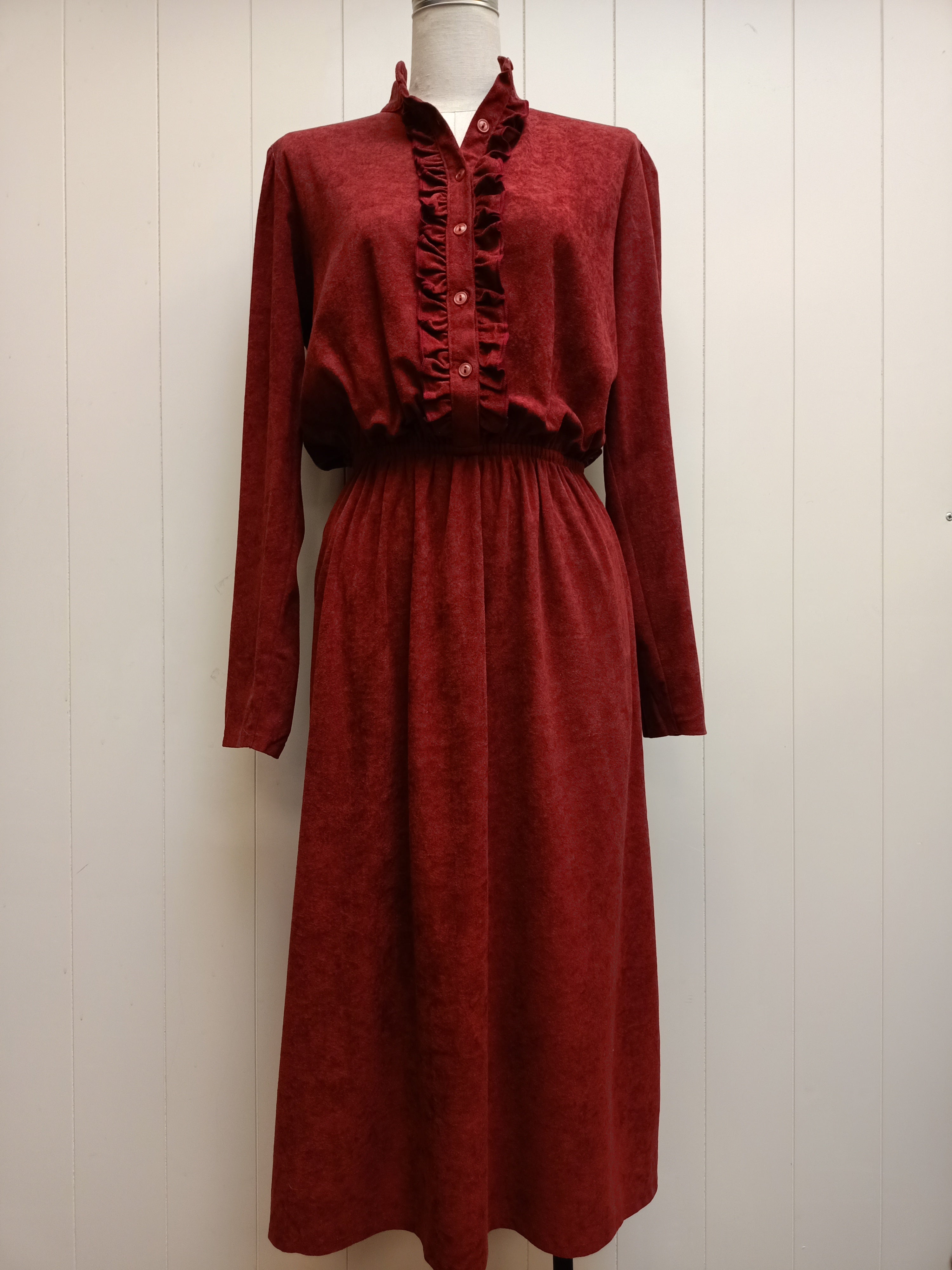 Vintage Pascalle Maroon Dress