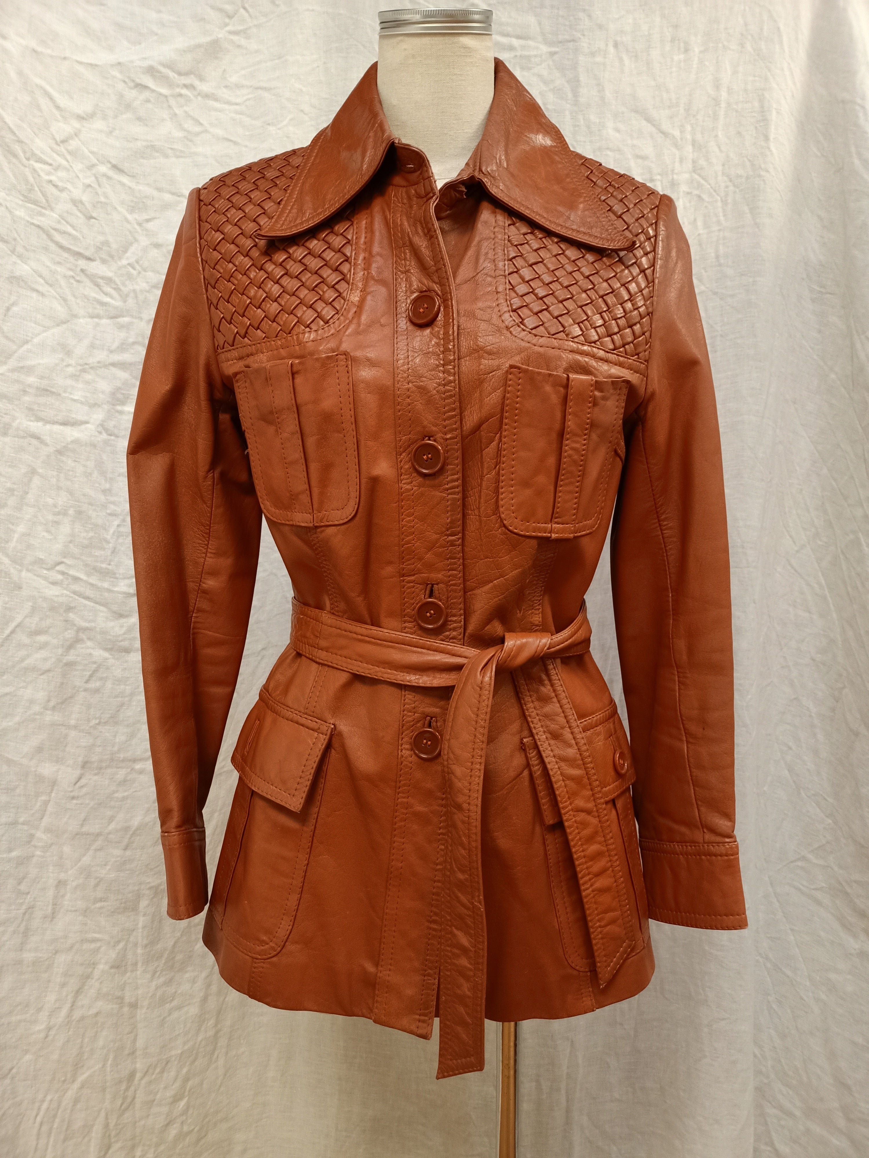 Orange Leather Jacket