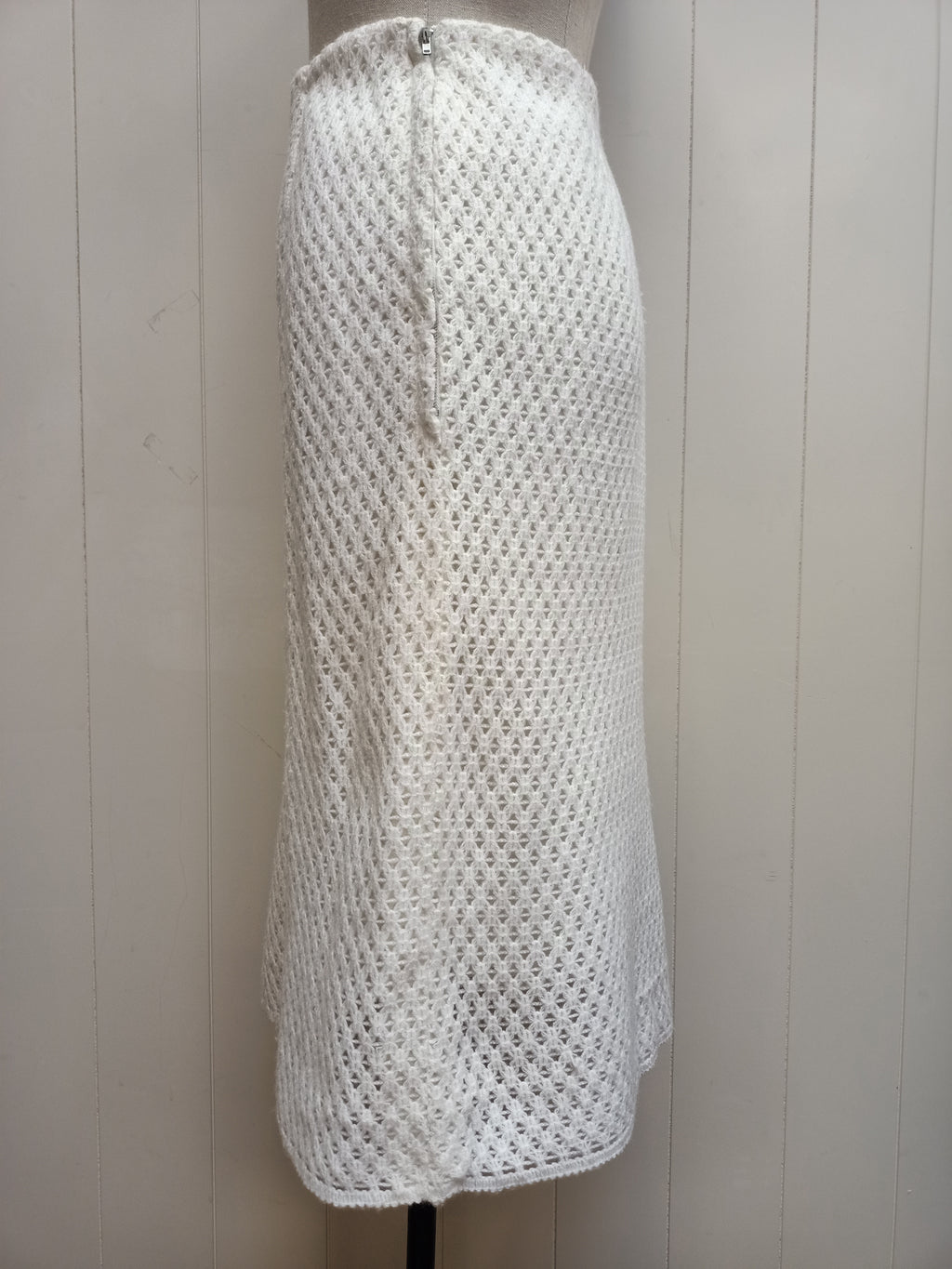 Vintage White Knit Skirt
