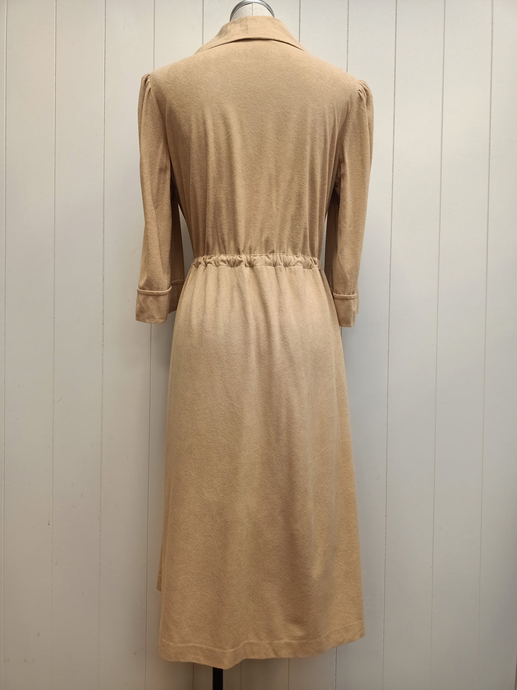Vintage Flocked Camel Dress