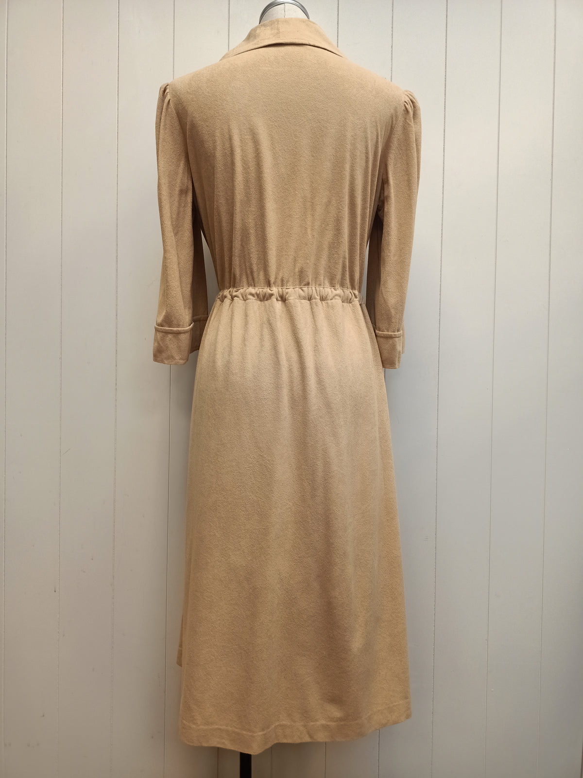 Vintage Flocked Camel Dress