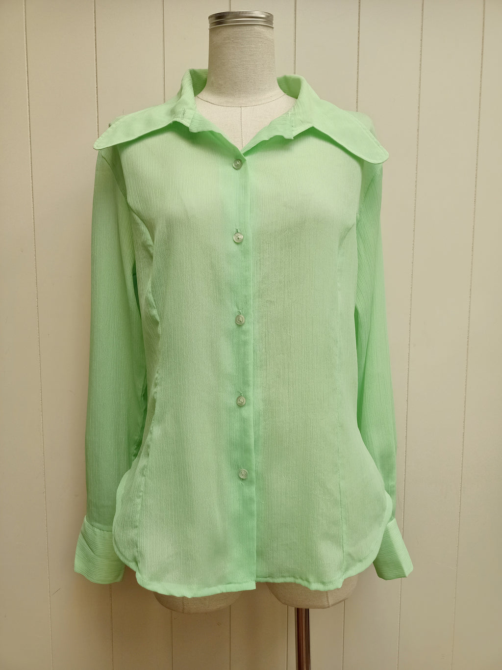 Vintage Crinkle Chiffon Shirt