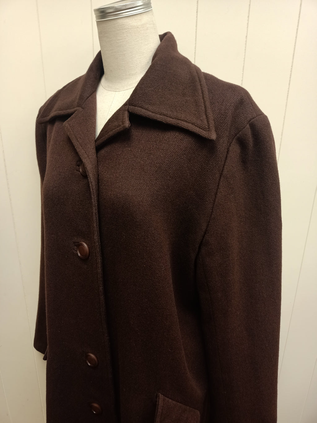 Vintage Brown Jersey Coat