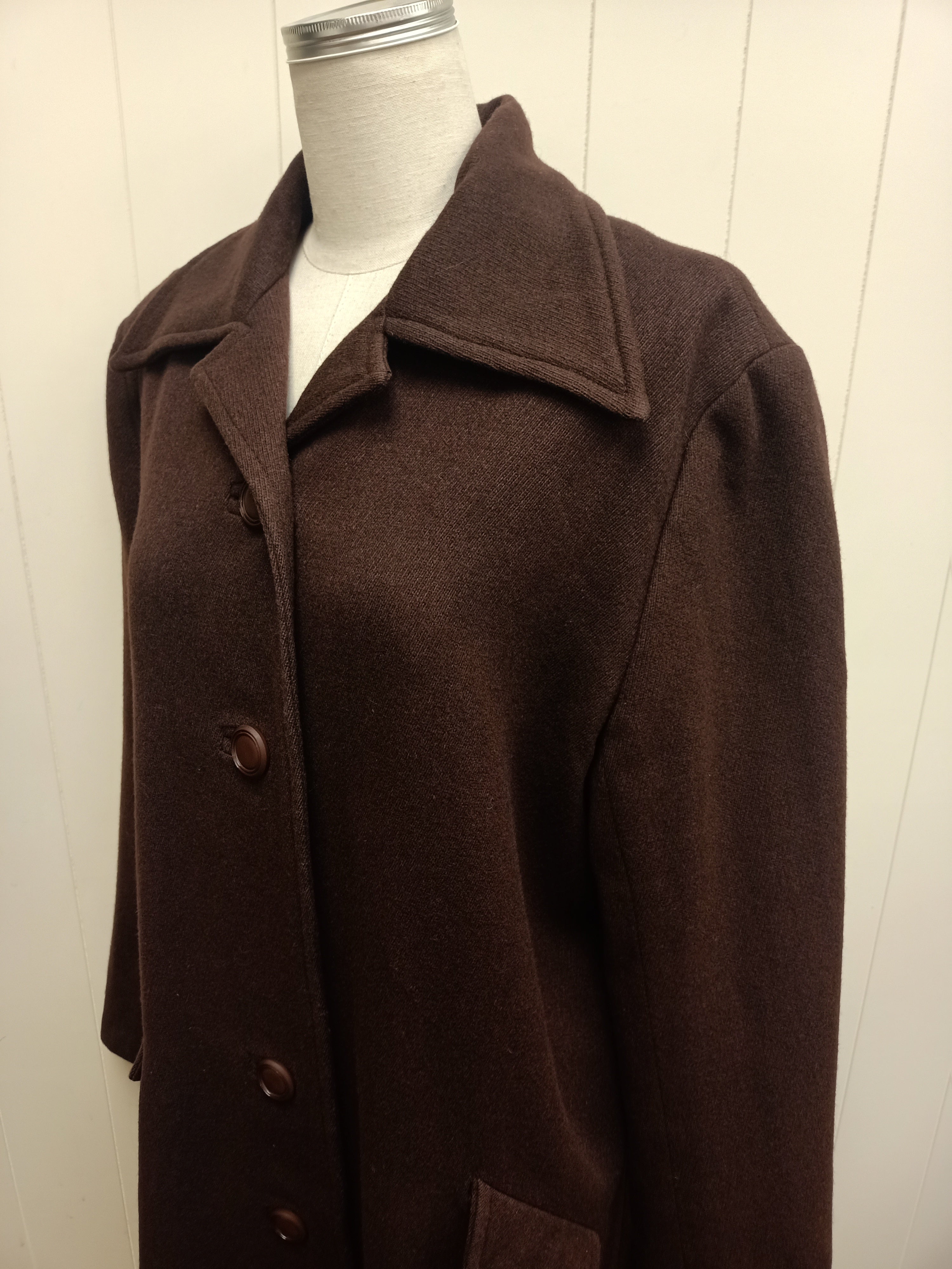 Vintage Brown Jersey Coat