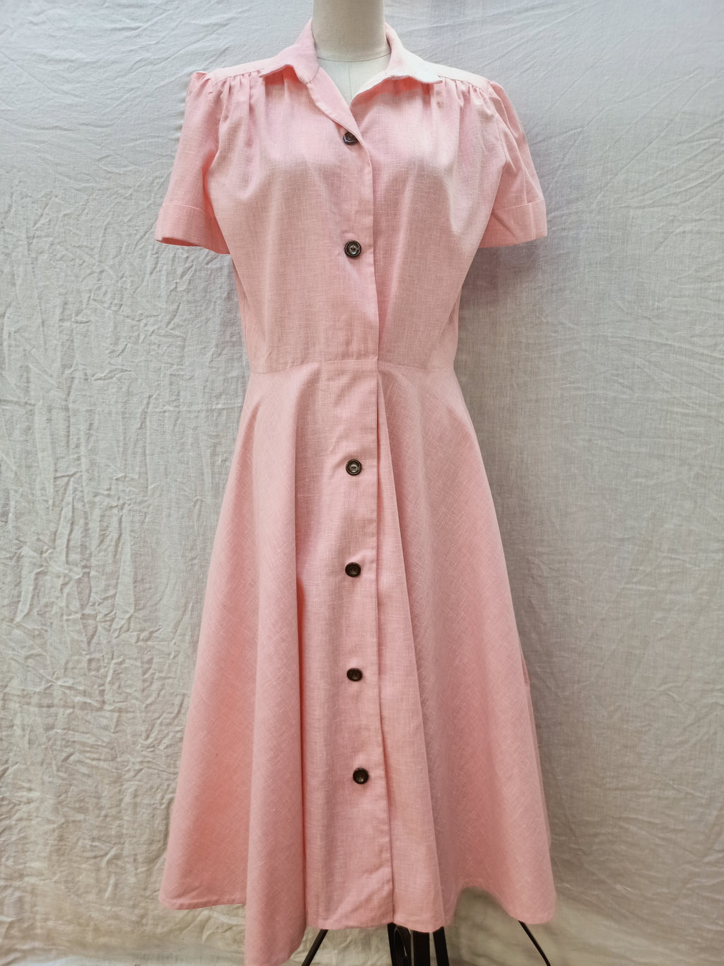 Vintage Pink Crosshatch Dress