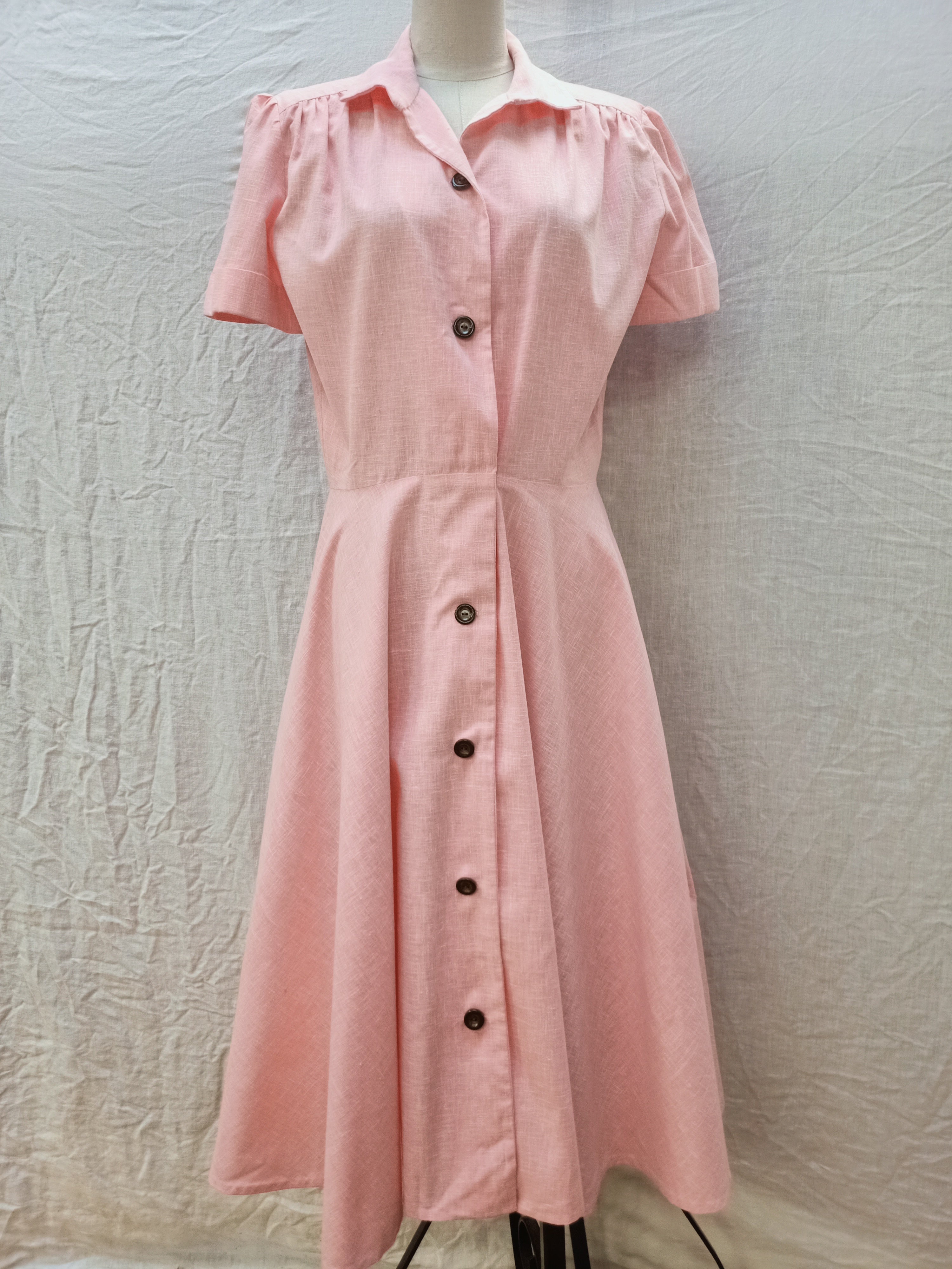 Vintage Pink Crosshatch Dress